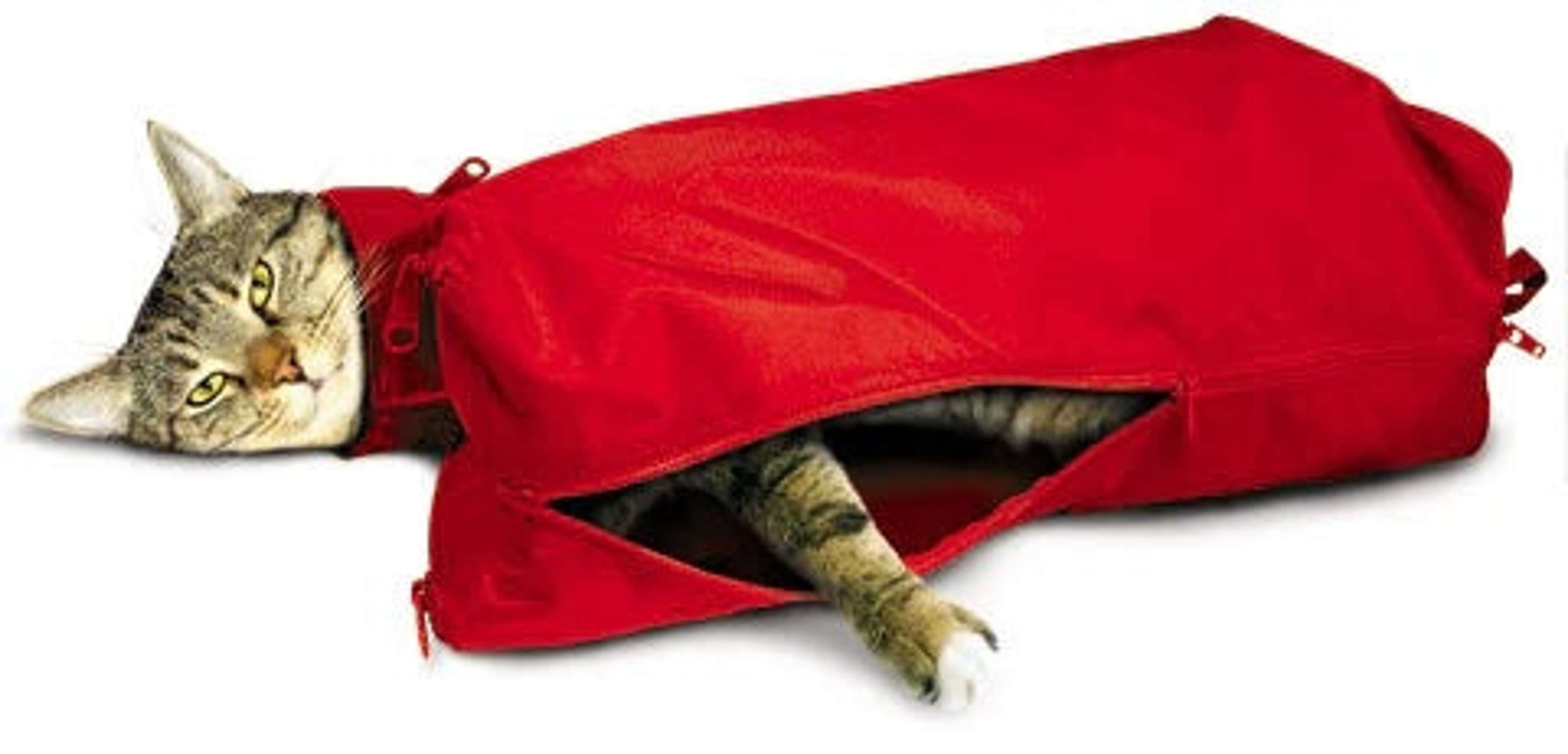 Original Cat Sack with Full Underside Zipper Medium Red