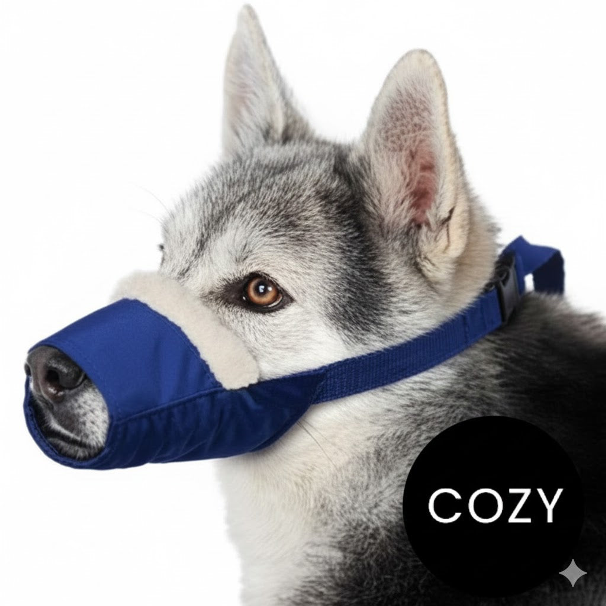 Cozy Quick Muzzle for Dogs XXS Blue