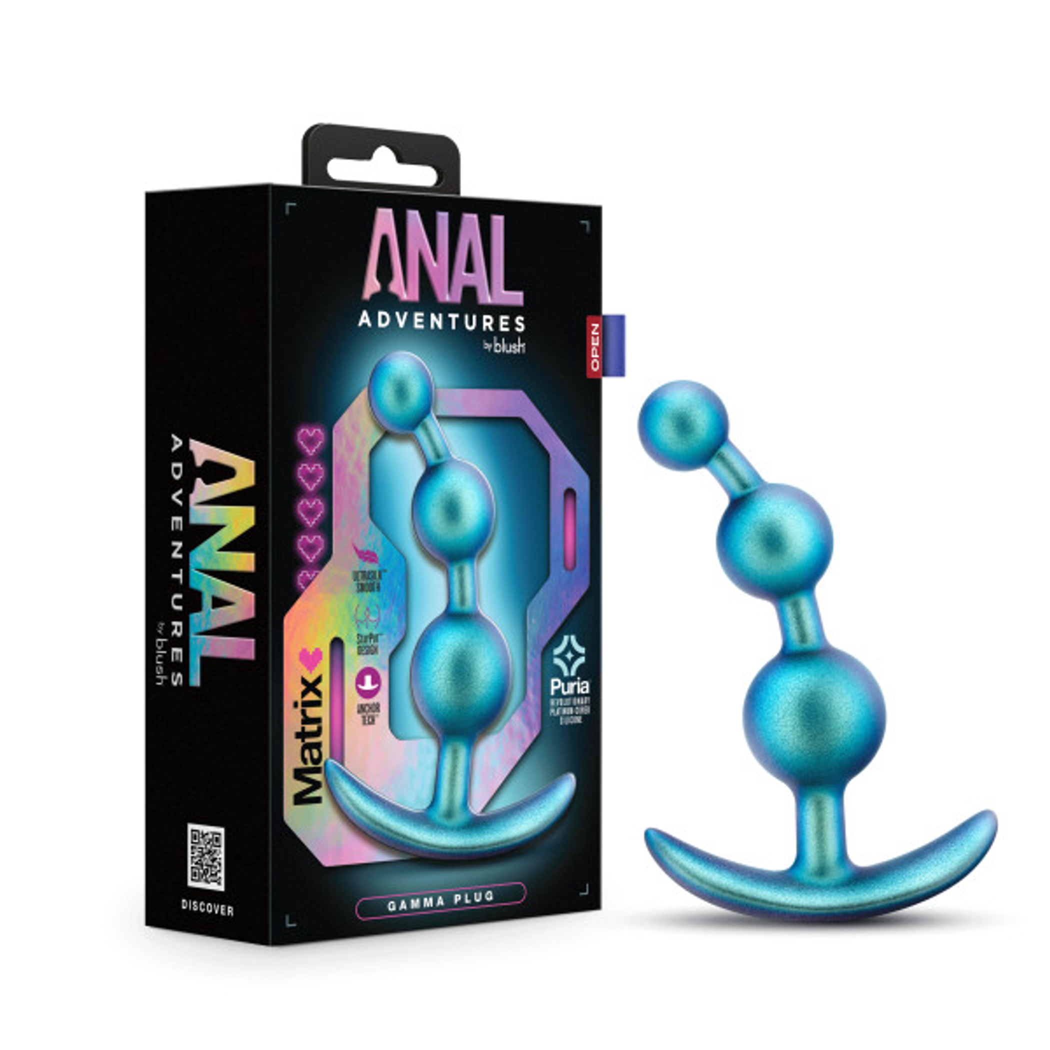 Anal Adventures Matrix Gamma Butt Plug - Teal