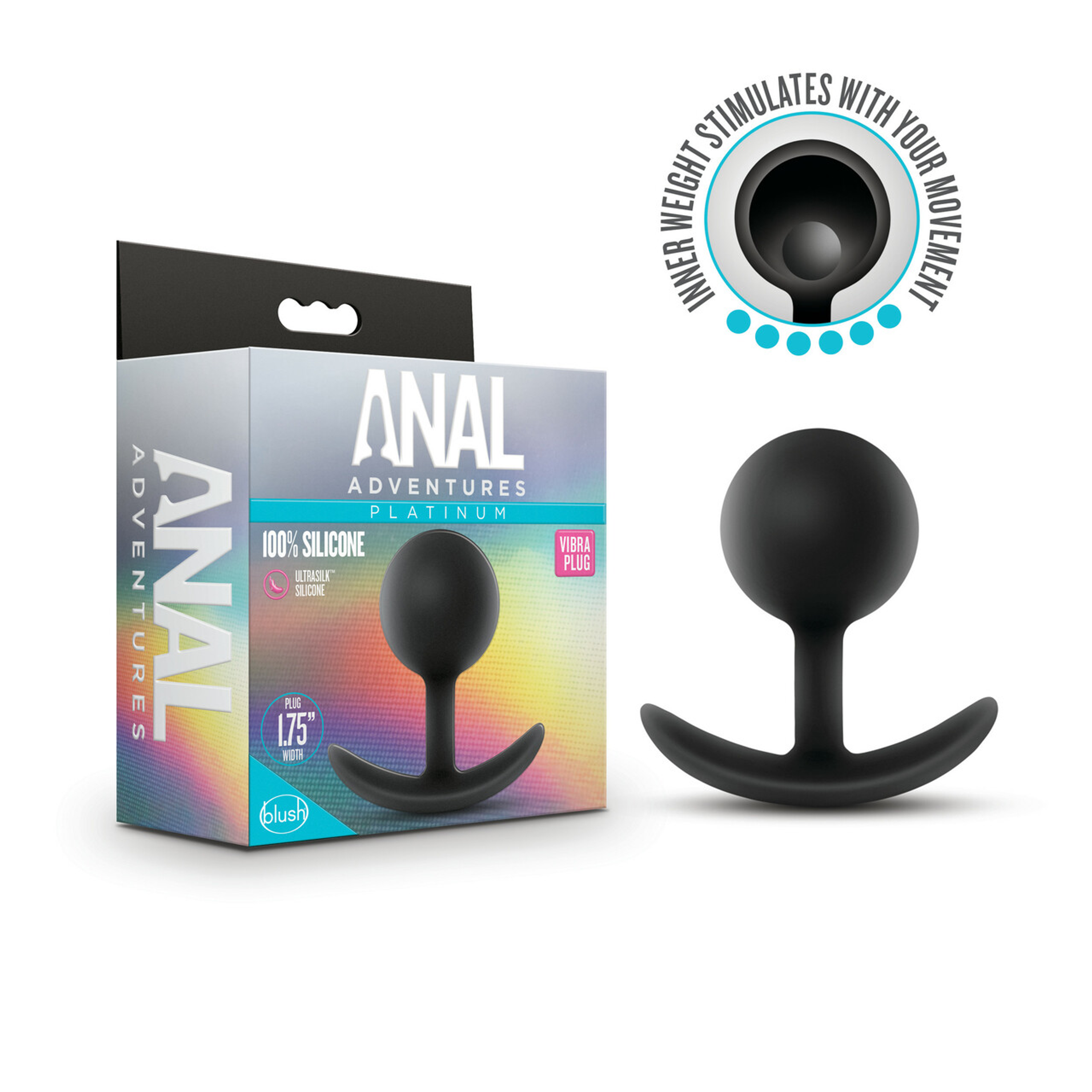 Anal Adventures Platinum Vibrating Plug – Black