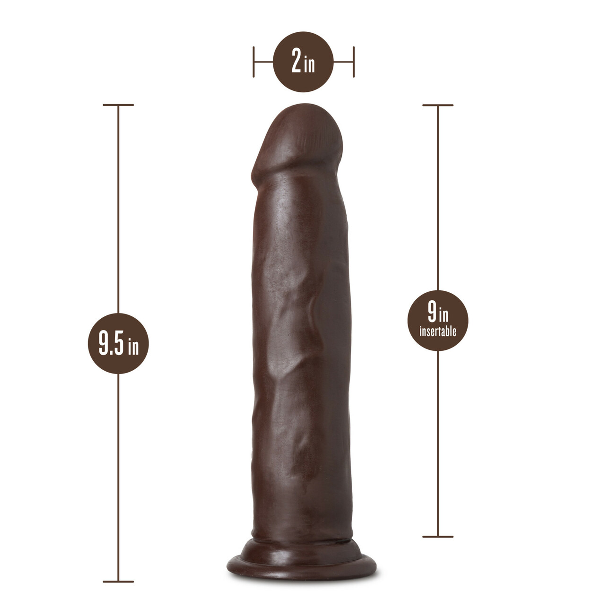 Au Naturel Jackson 9-Inch Chocolate Dong