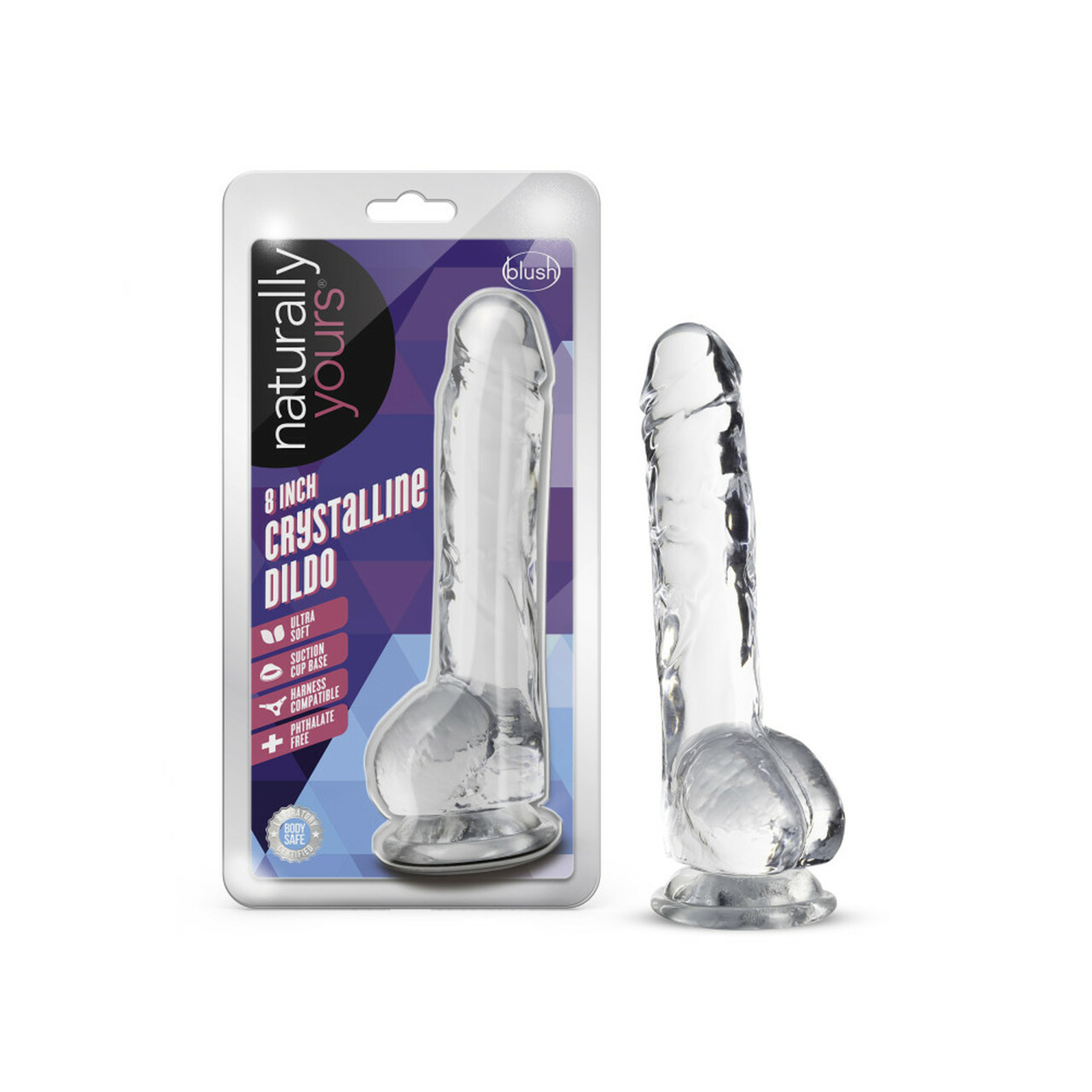 Naturally Yours Diamond Crystalline Dildo – 8In Textured
