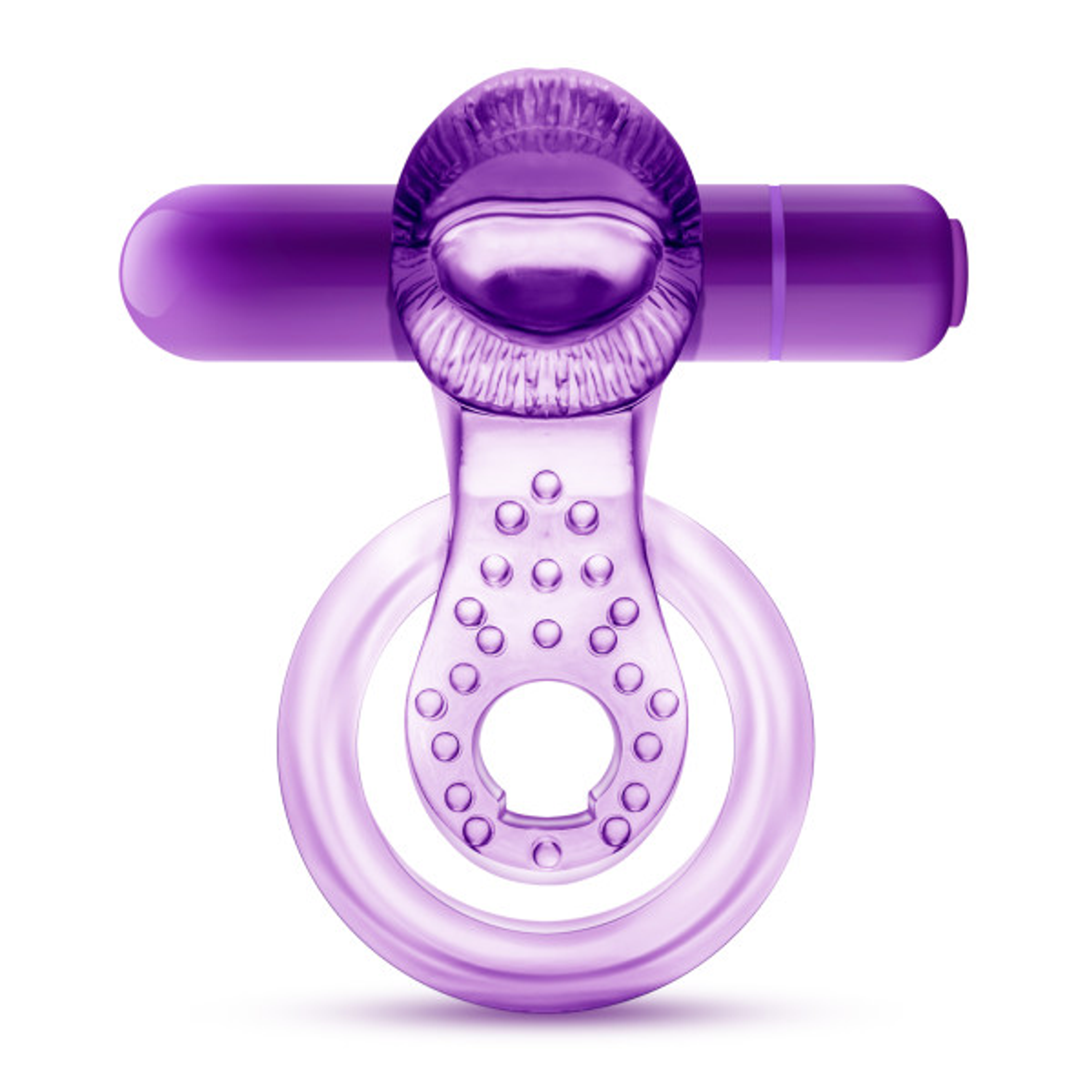 Play With Me Lick It Vibrating Double Strap Cock Ring Purple – Tongue-Tease Couple's Ring