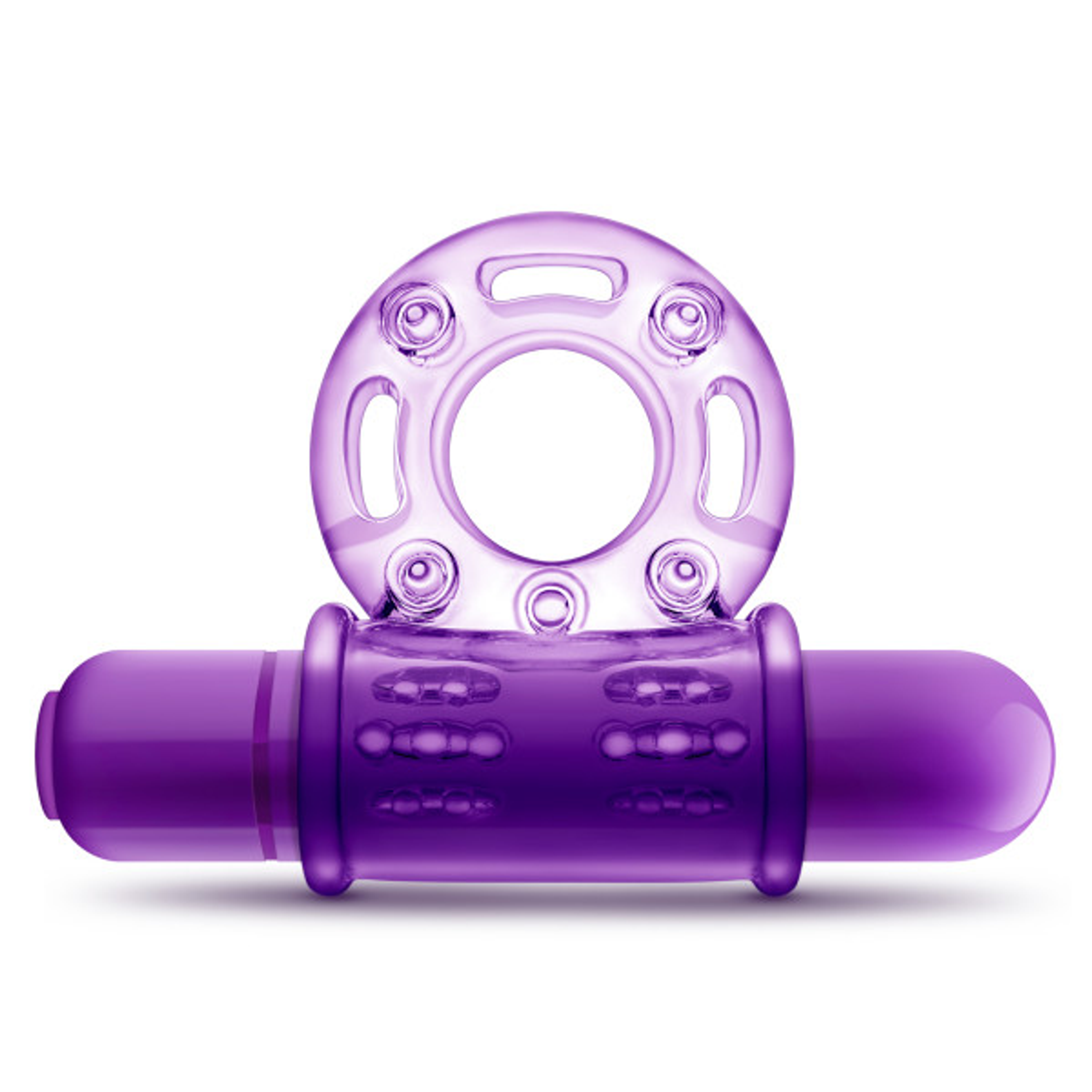 Play With Me Couples Vibrating Cock Ring – Purple Love Ring