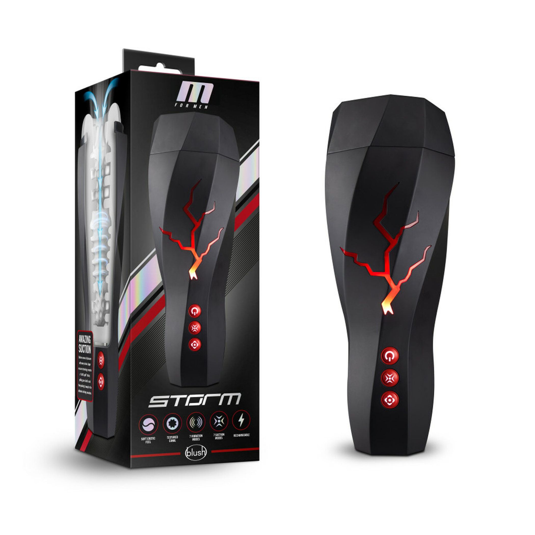 M For Men Storm White – Powered Stroker for Men