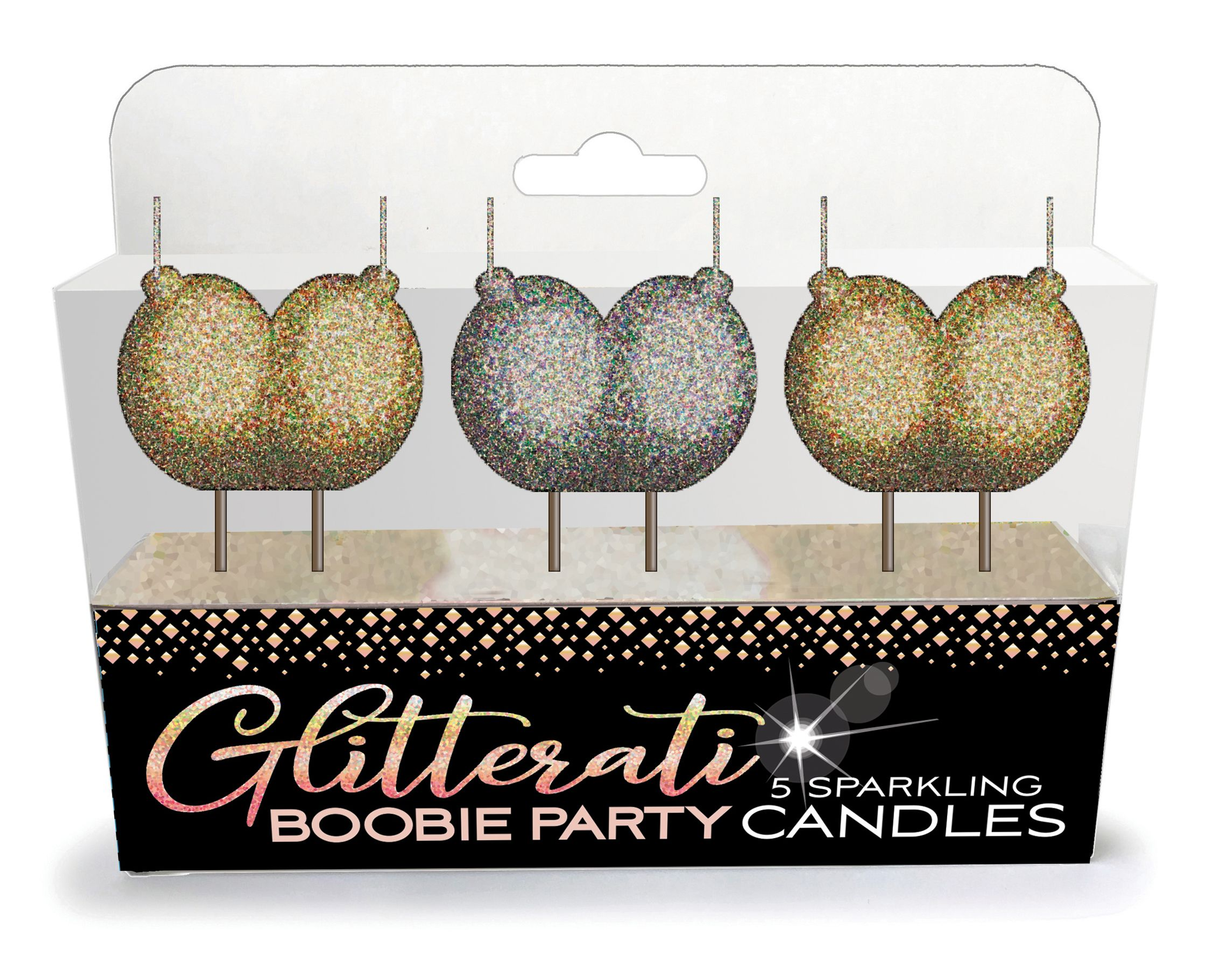 Glitterati Boobie Candle Set – Sparkly Novelty Candles