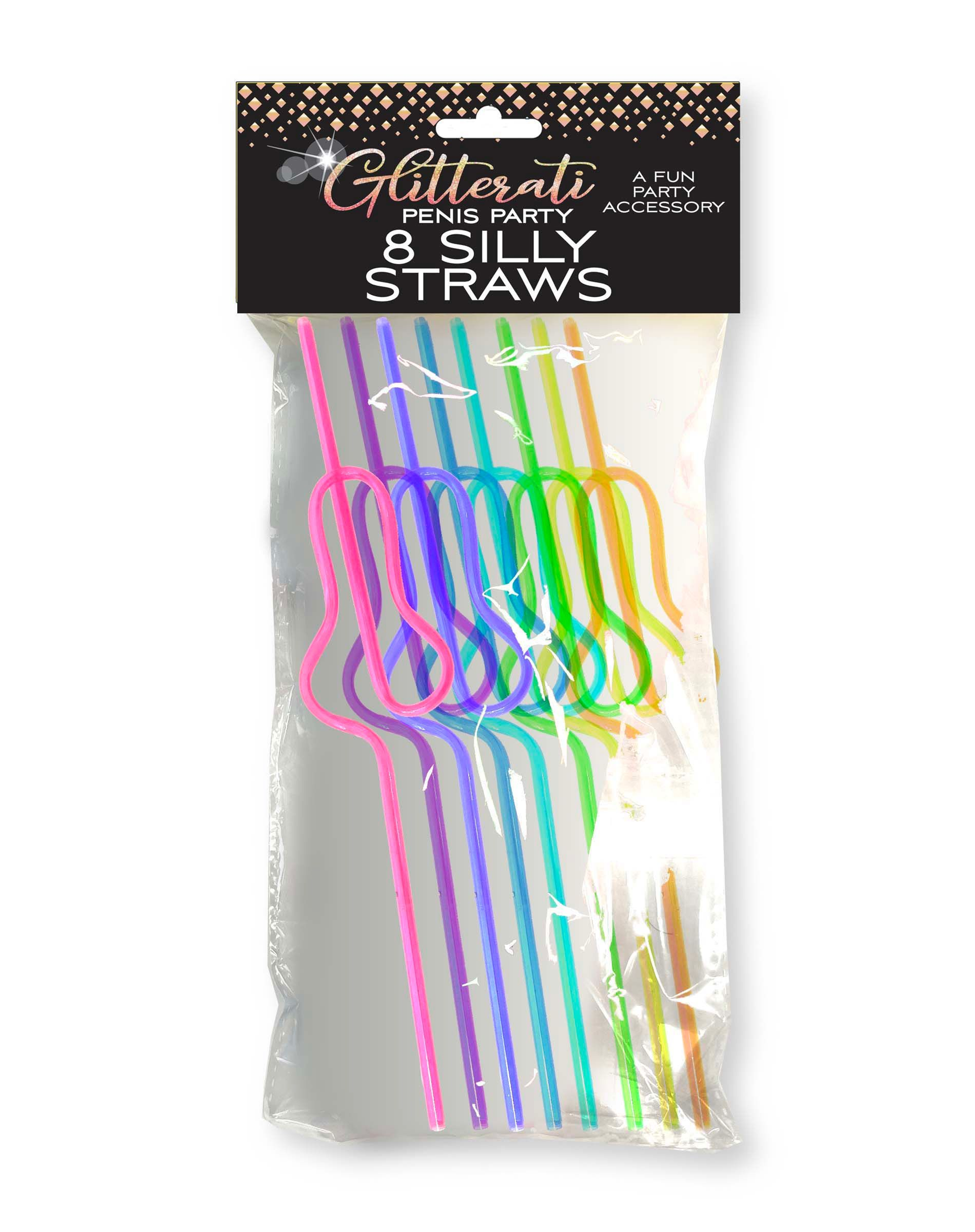 Glitterati Silly Penis Straws – Party Sipping Straws