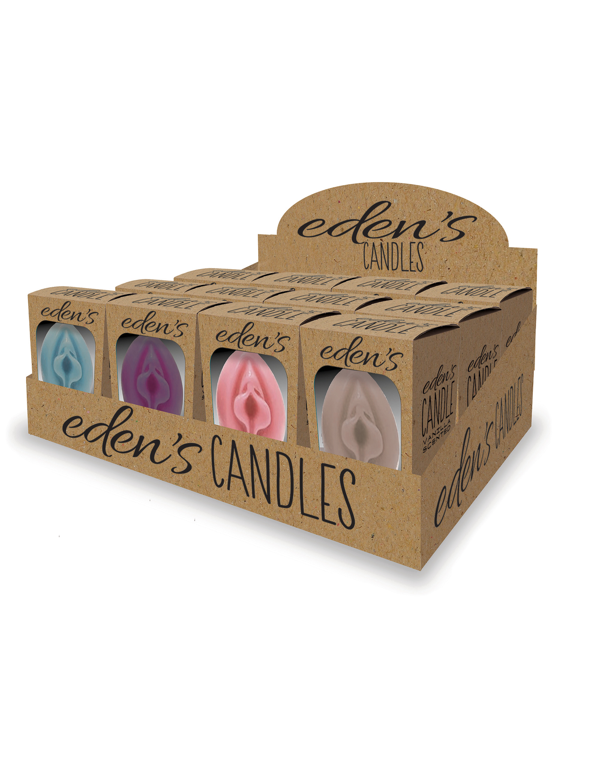 Eden's Novelty Candles 12-Piece Display