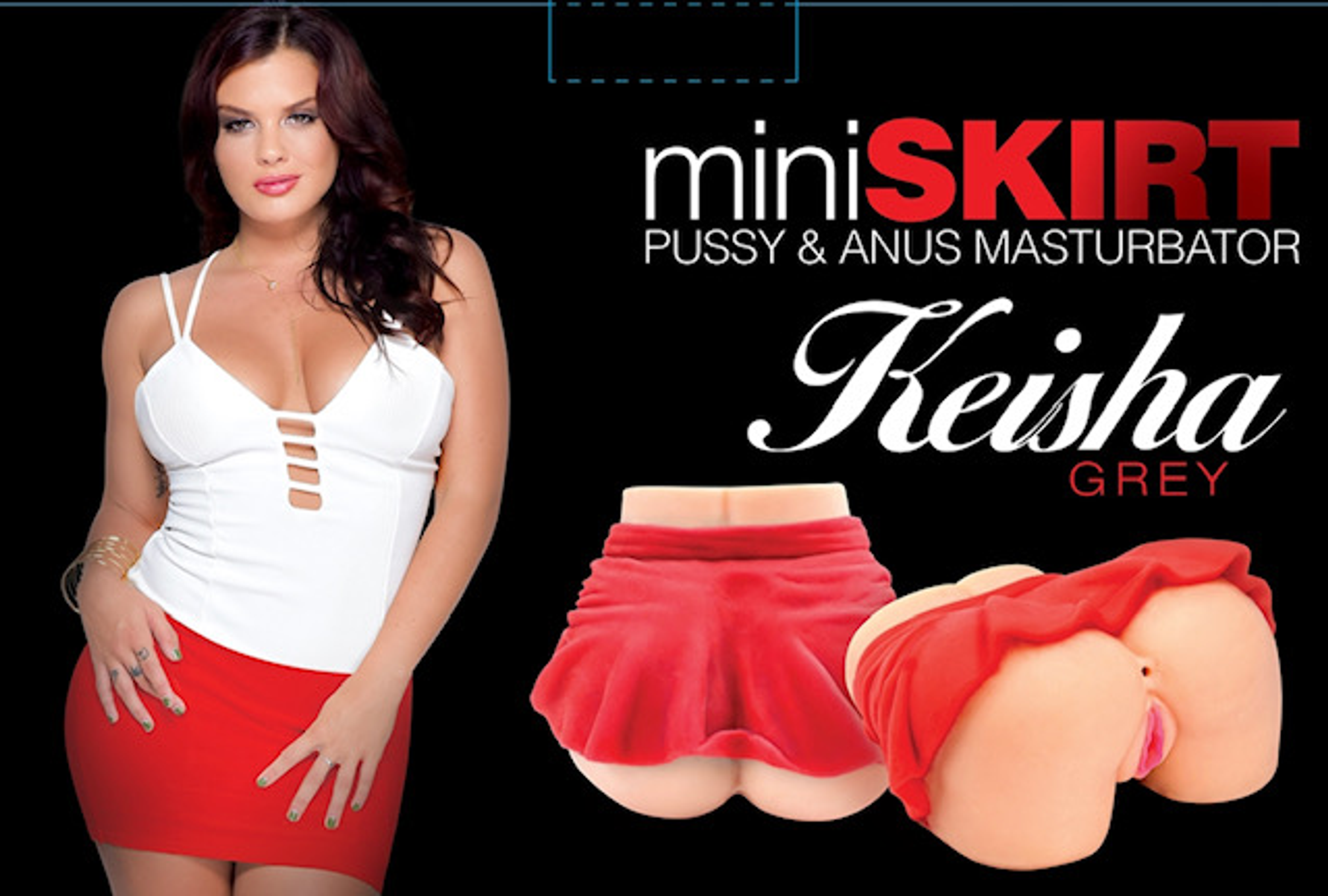 Keisha Grey Mini Skirt Masturbator