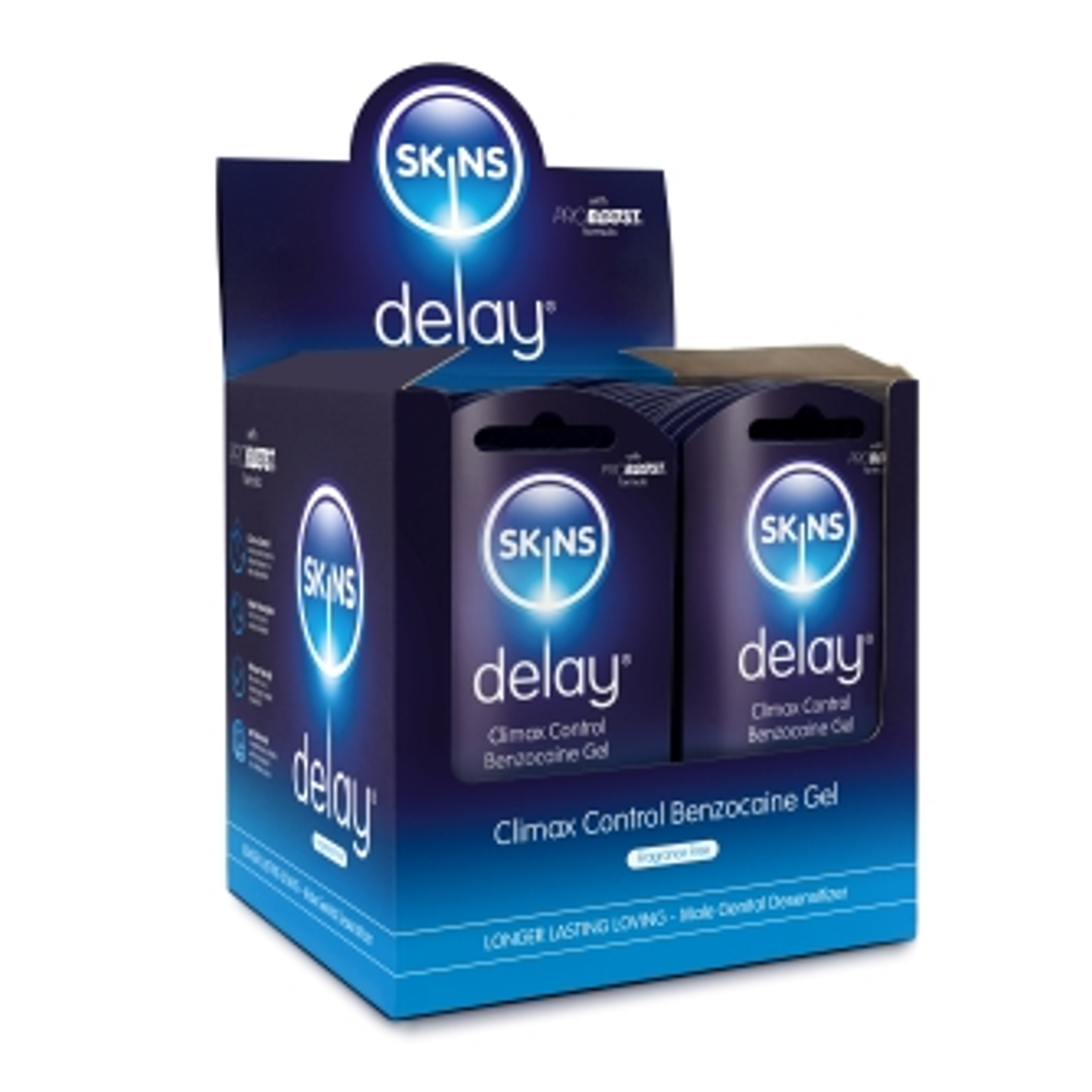 Skins Benzocaine Delay Gel Foils 3ml 36-Pc Display