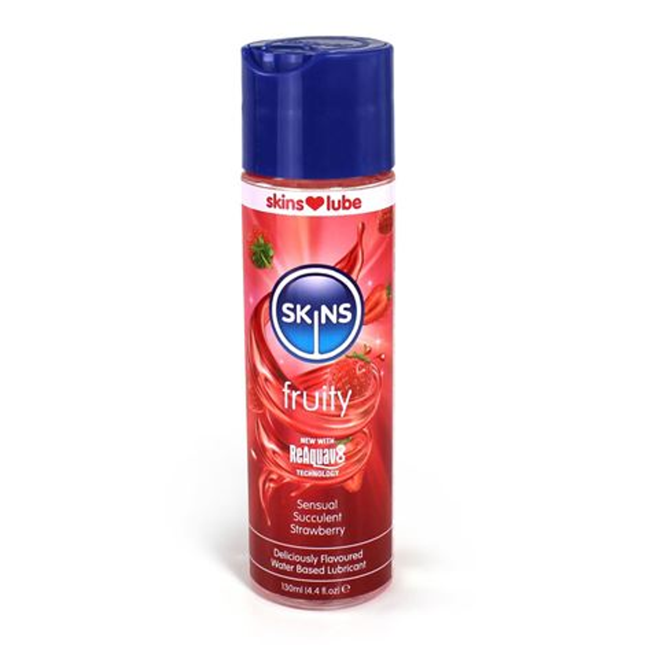 Skins Strawberry Water-Based Lubricant 4.4oz