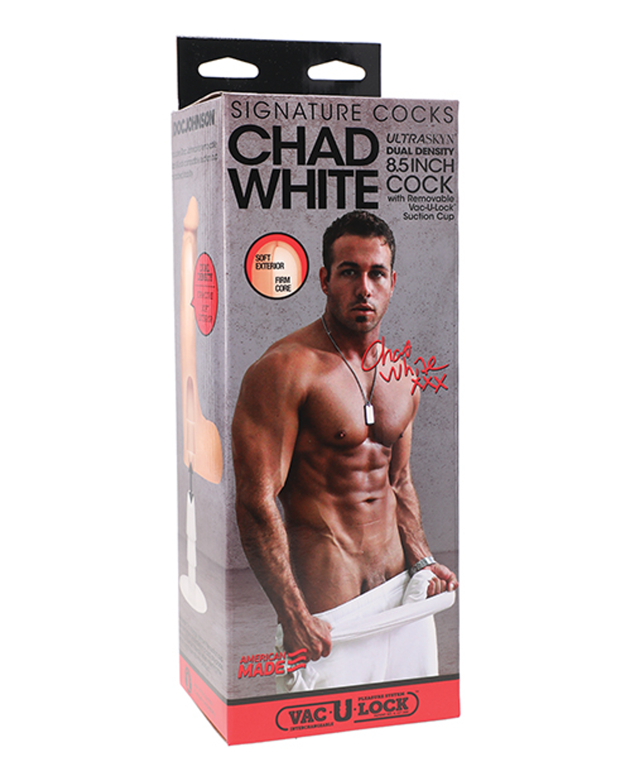Signature Cocks Chad White 8.5 Inch Ultraskyn Dildo with Suction Cup