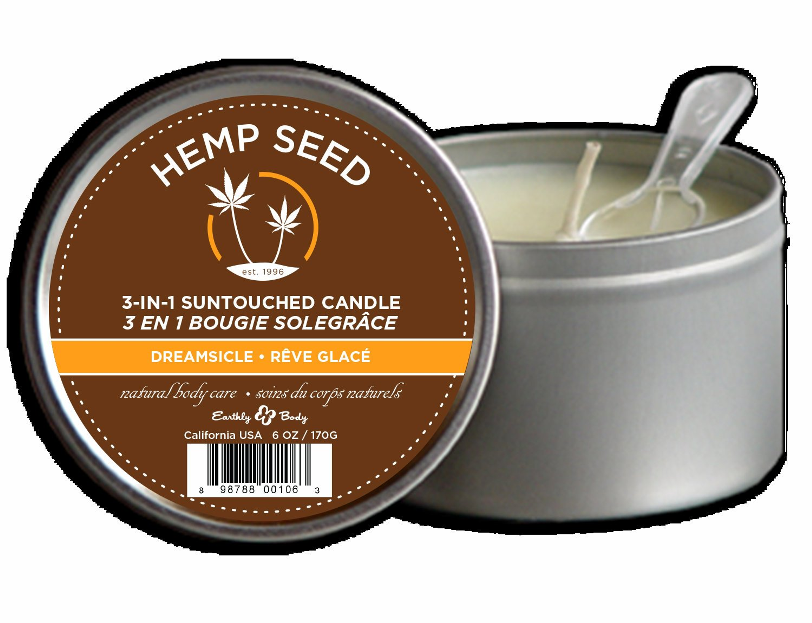 Hemp Seed 3-in-1 Candle Dreamsicle 6 oz