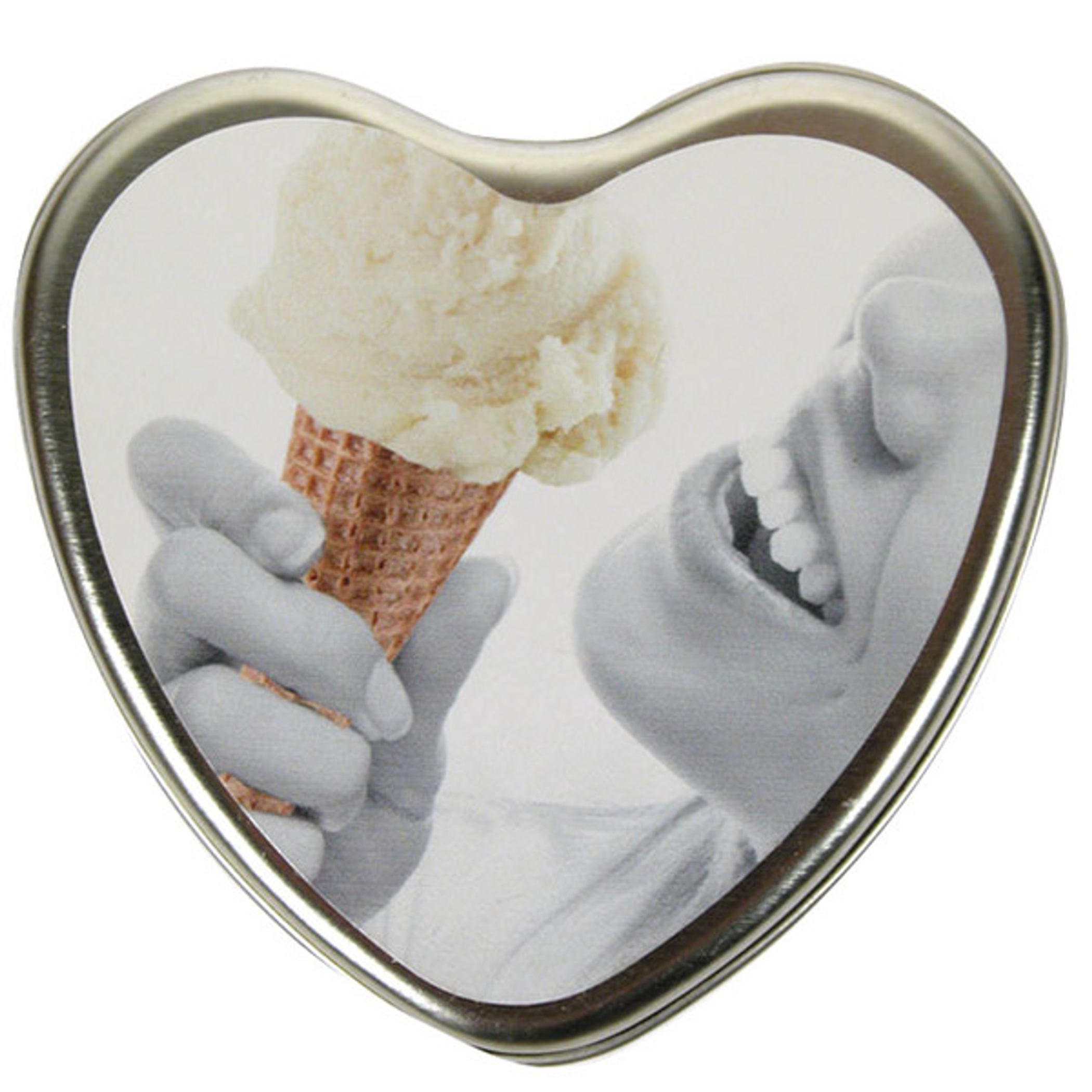 3-in-1 Edible Heart Candle in Vanilla (4.7 oz)