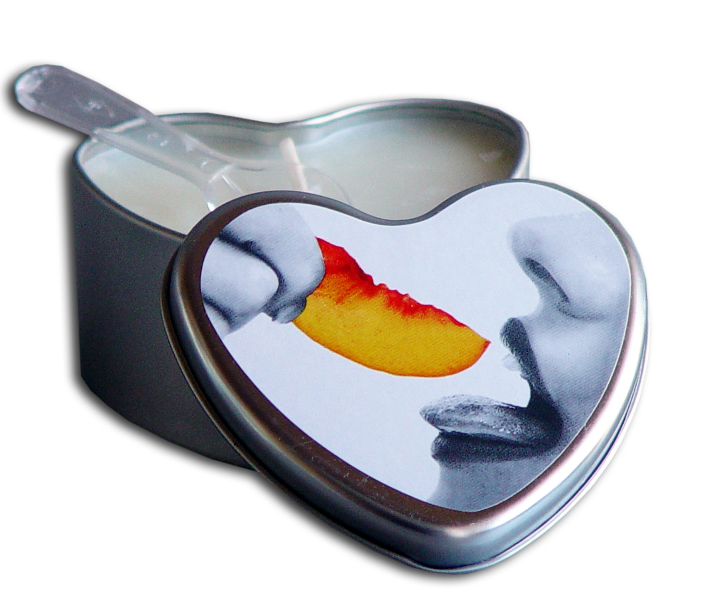 Earthly Body 3-in-1 Heart Candle – Peach 4.7 Oz
