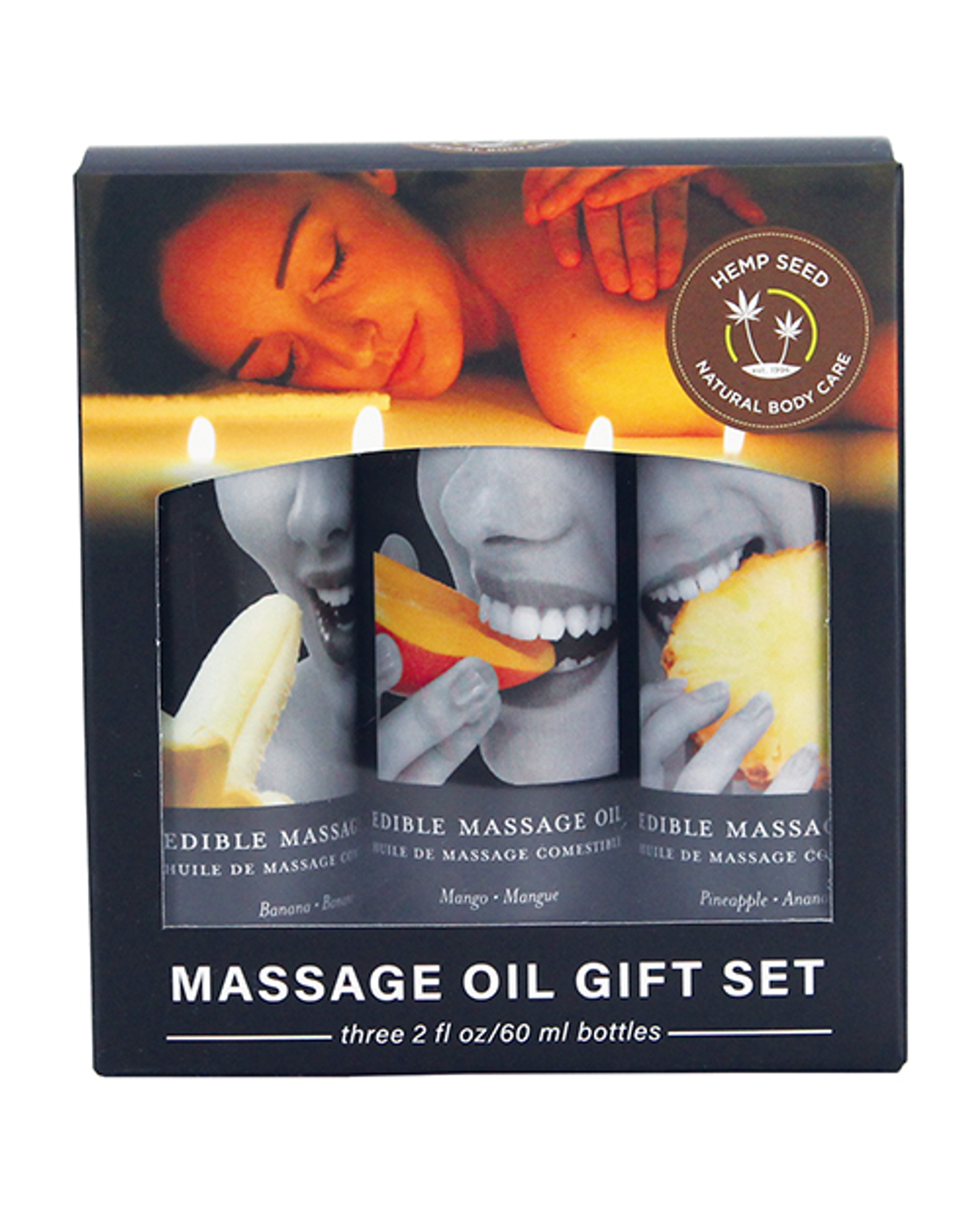 Earthly Body Edible Tropical Massage Oil Gift Set