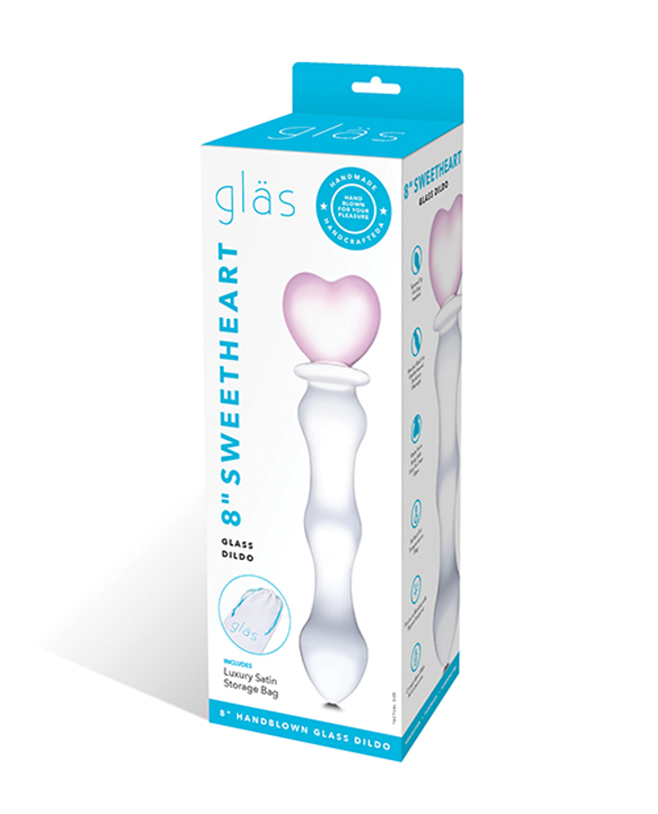 8-Inch Sweetheart Glass Dildo