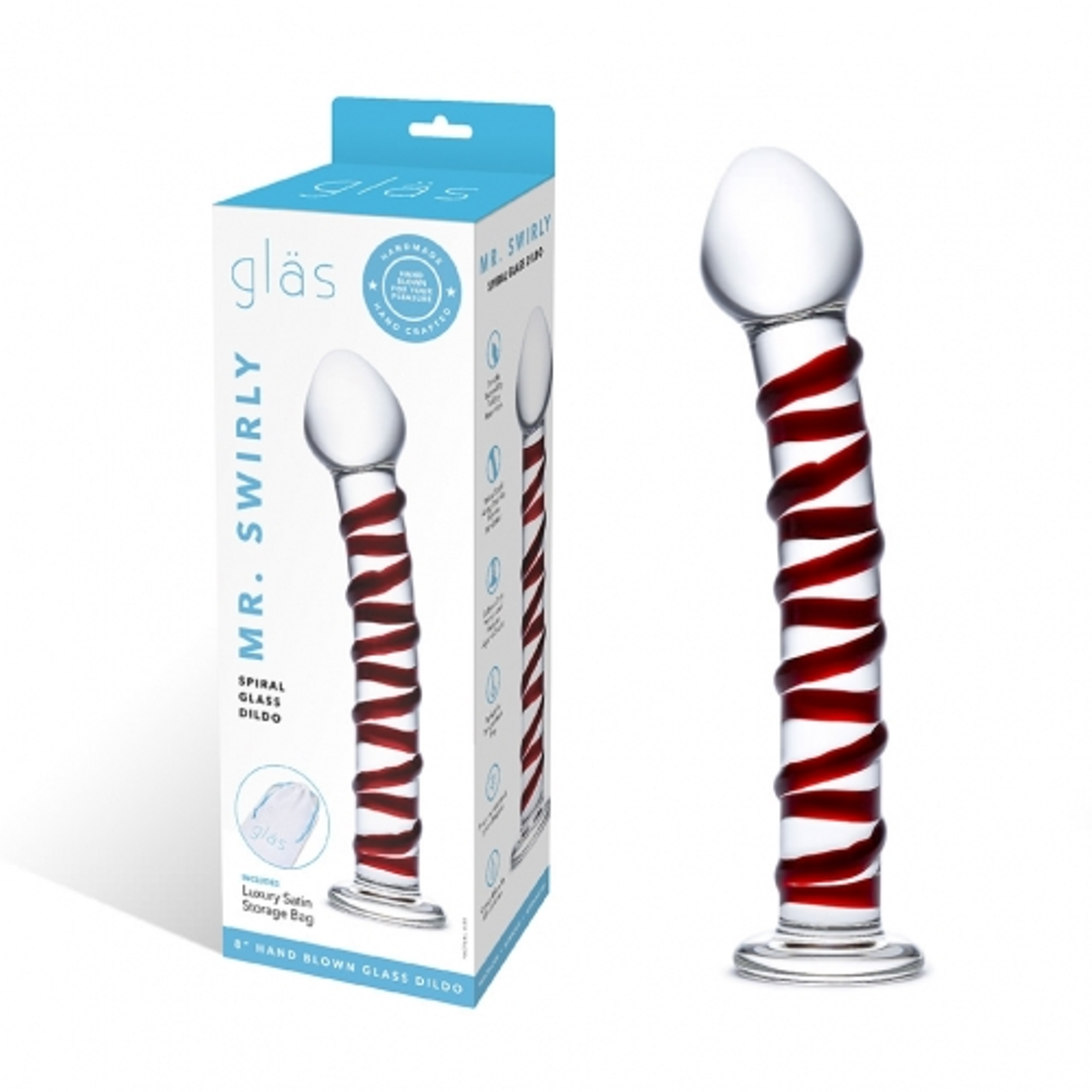 Mr. Swirly Spiral Glass Dildo