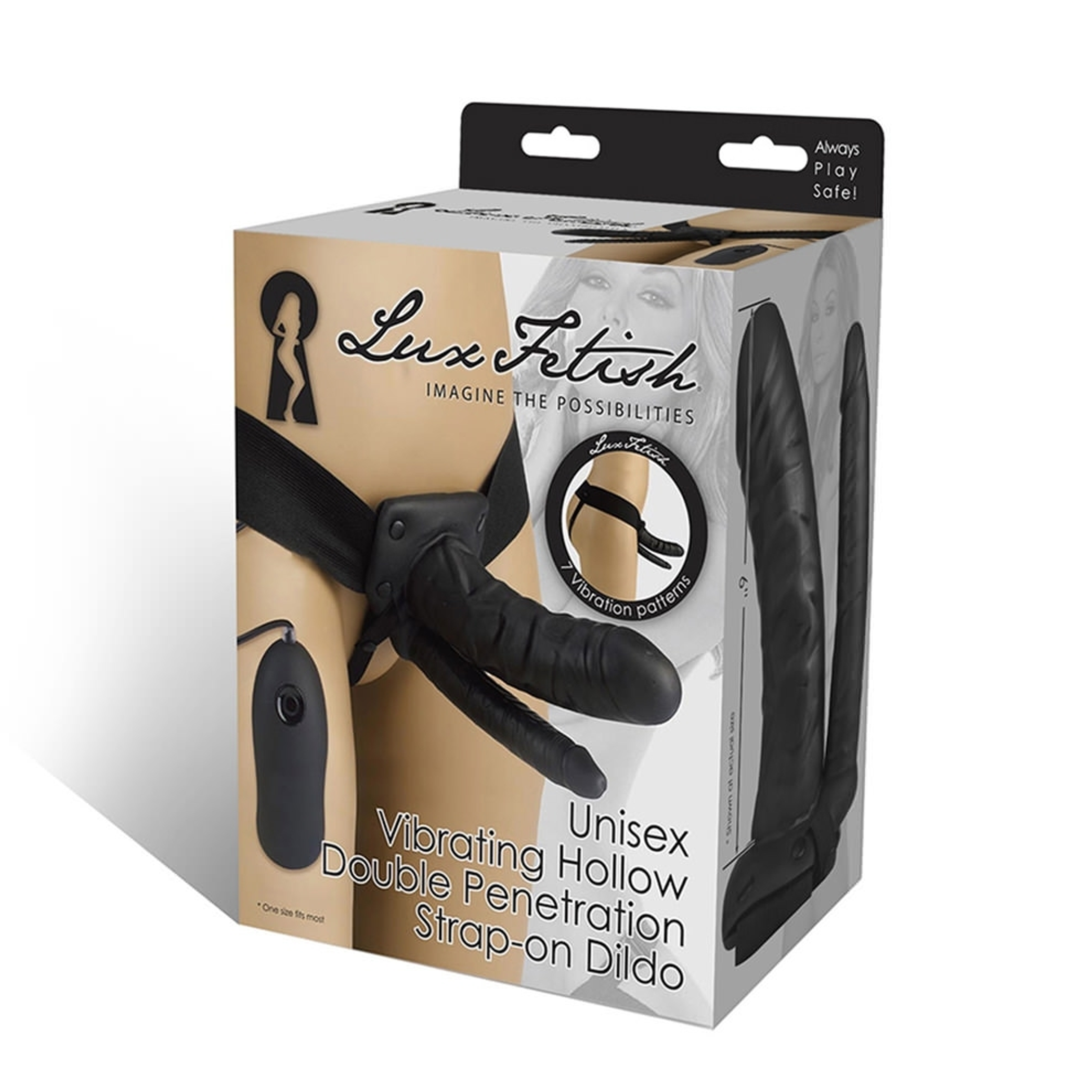 Vibrating Hollow Strap-On Dildo - Shared-Play Design
