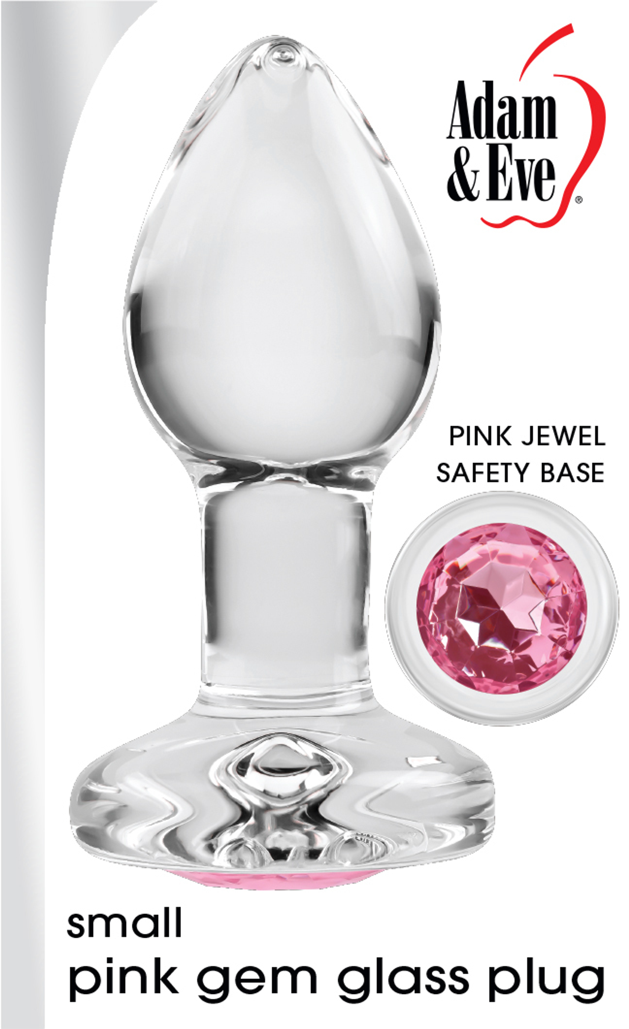 Adam & Eve Pink Gem Glass P-Spot Massager – Small