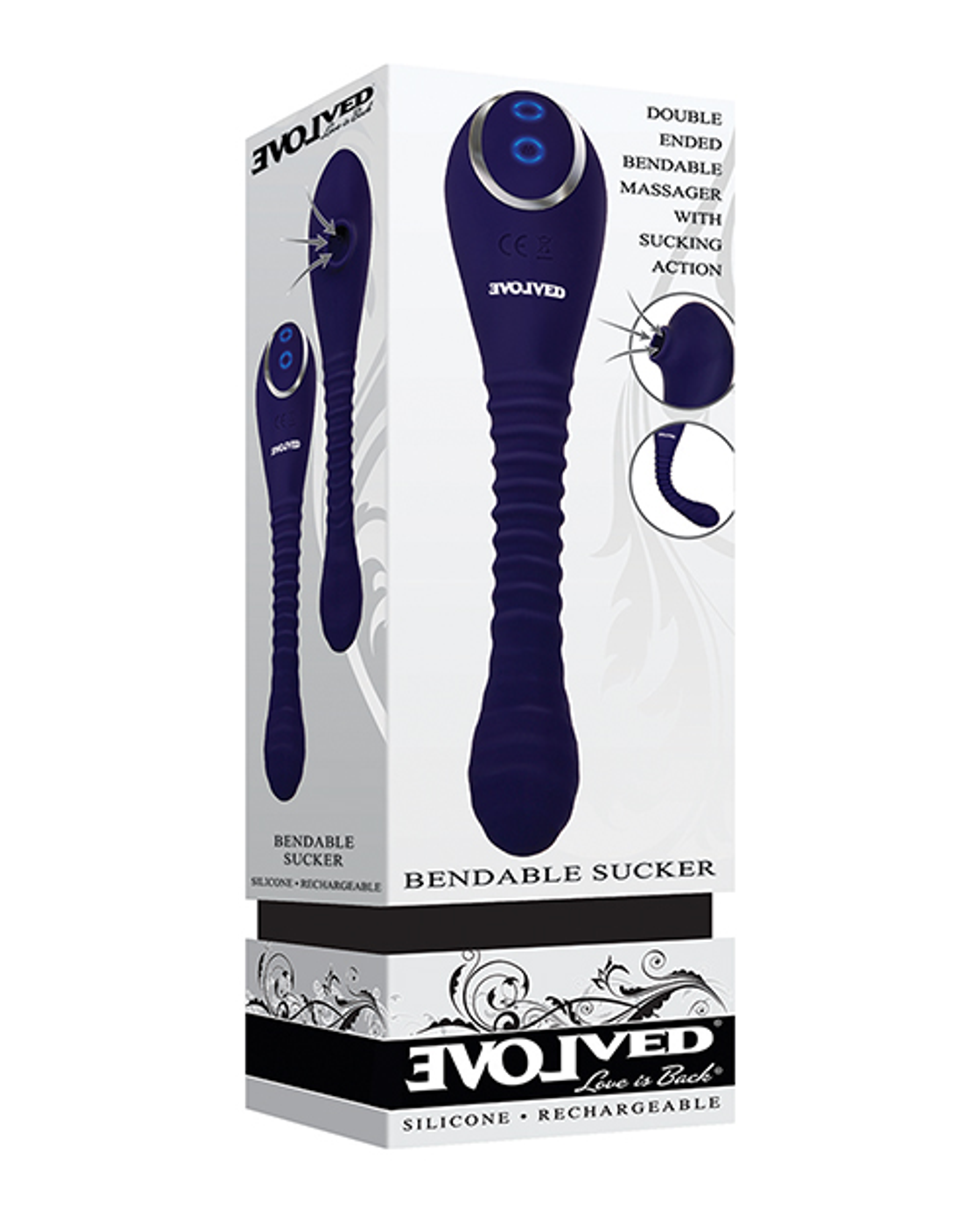 Evolved Bendable Sucker Rechargeable Vibrator