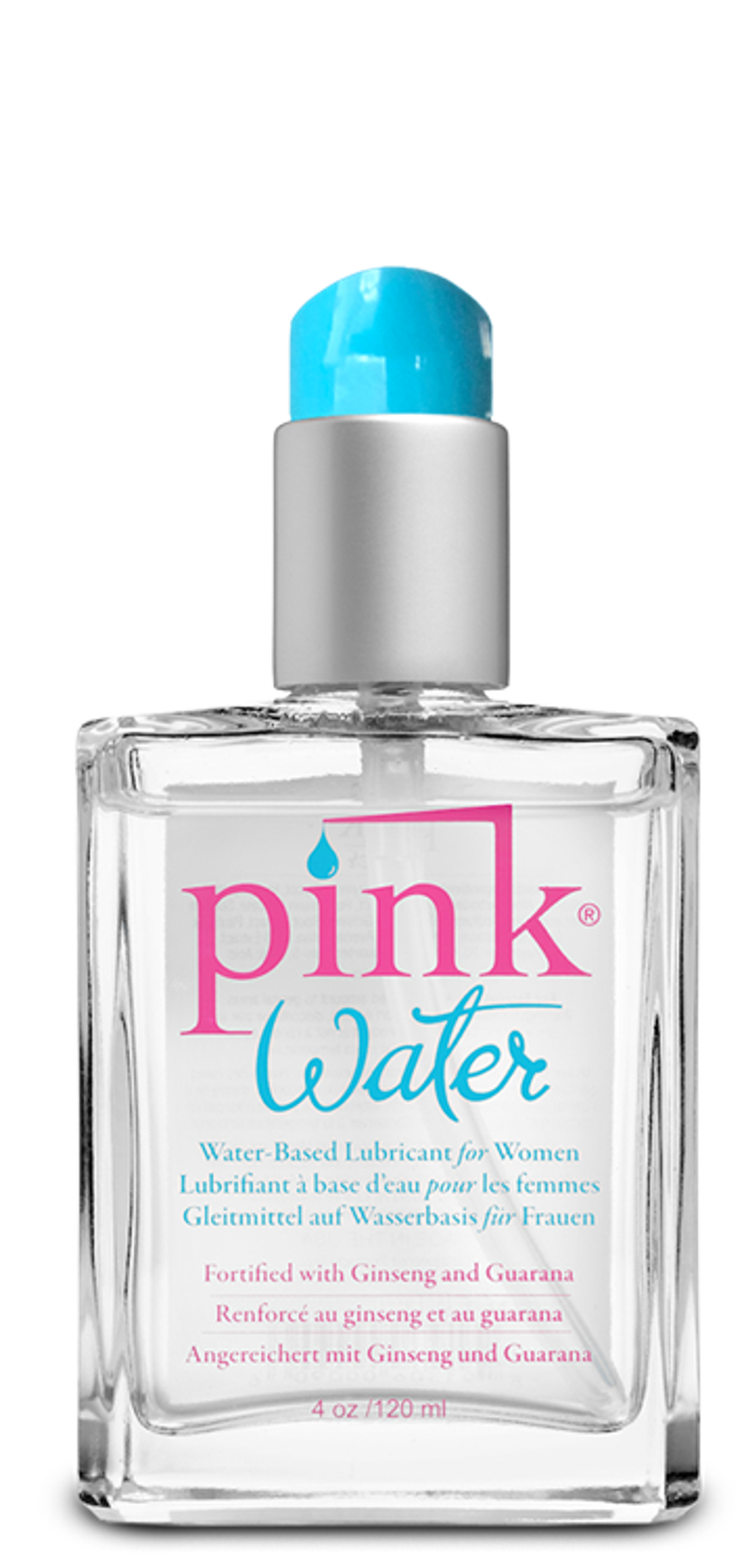 Pink Water 4 oz Glass Bottle with Pump