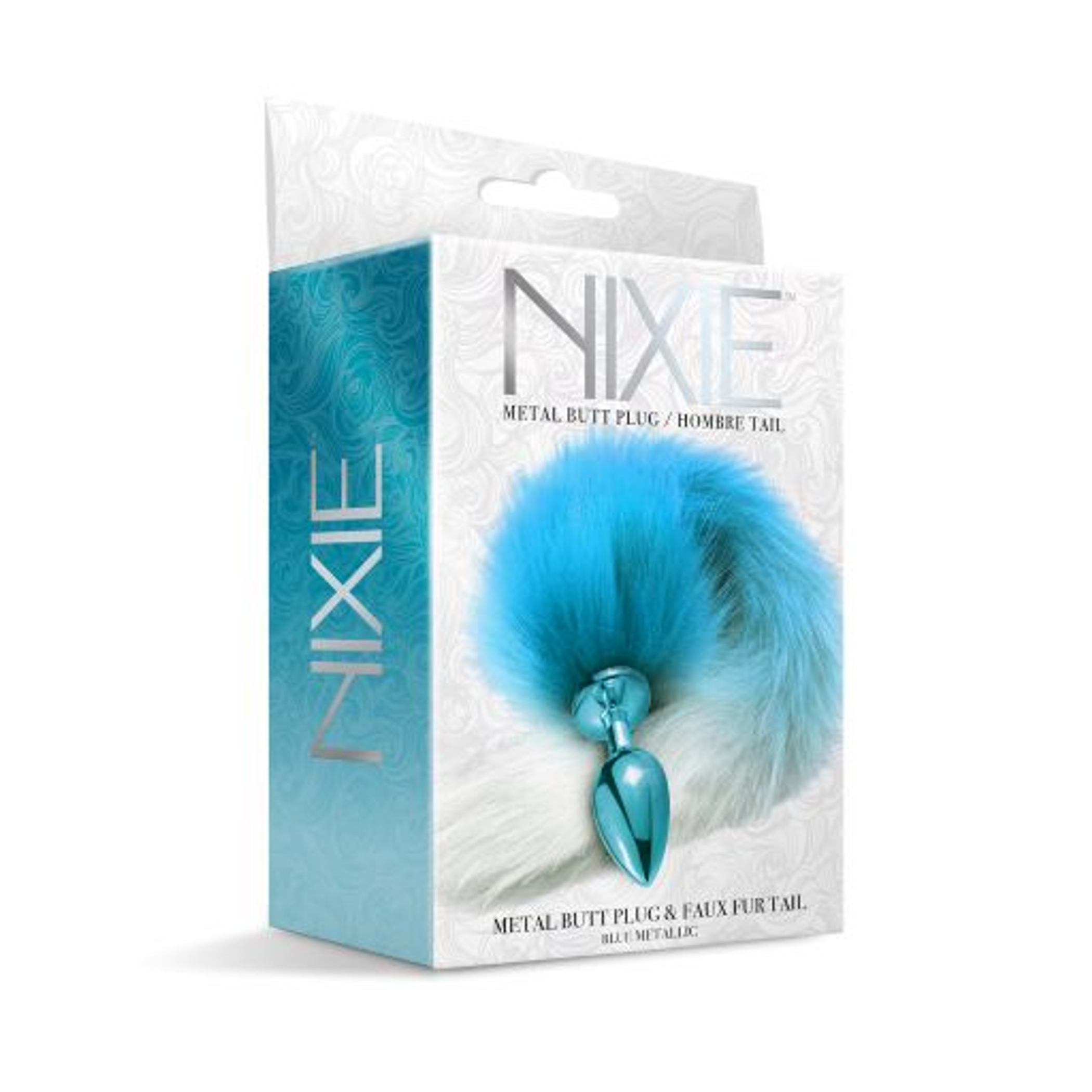 Nixie Metal Plug with Ombre Tail – Medium Blue Metallic