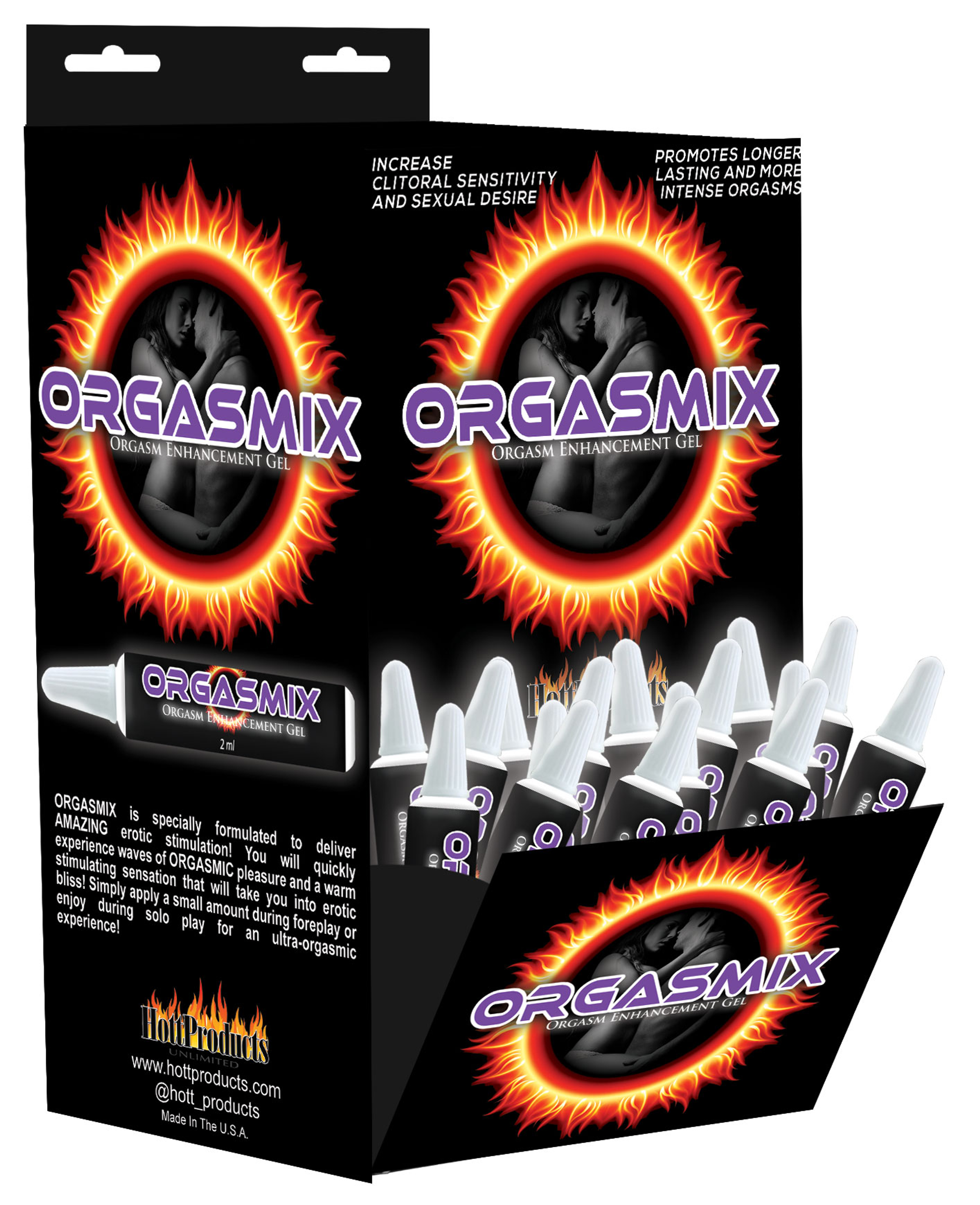 Orgasmix Stimulating Gel Tubes – 144 Piece Display