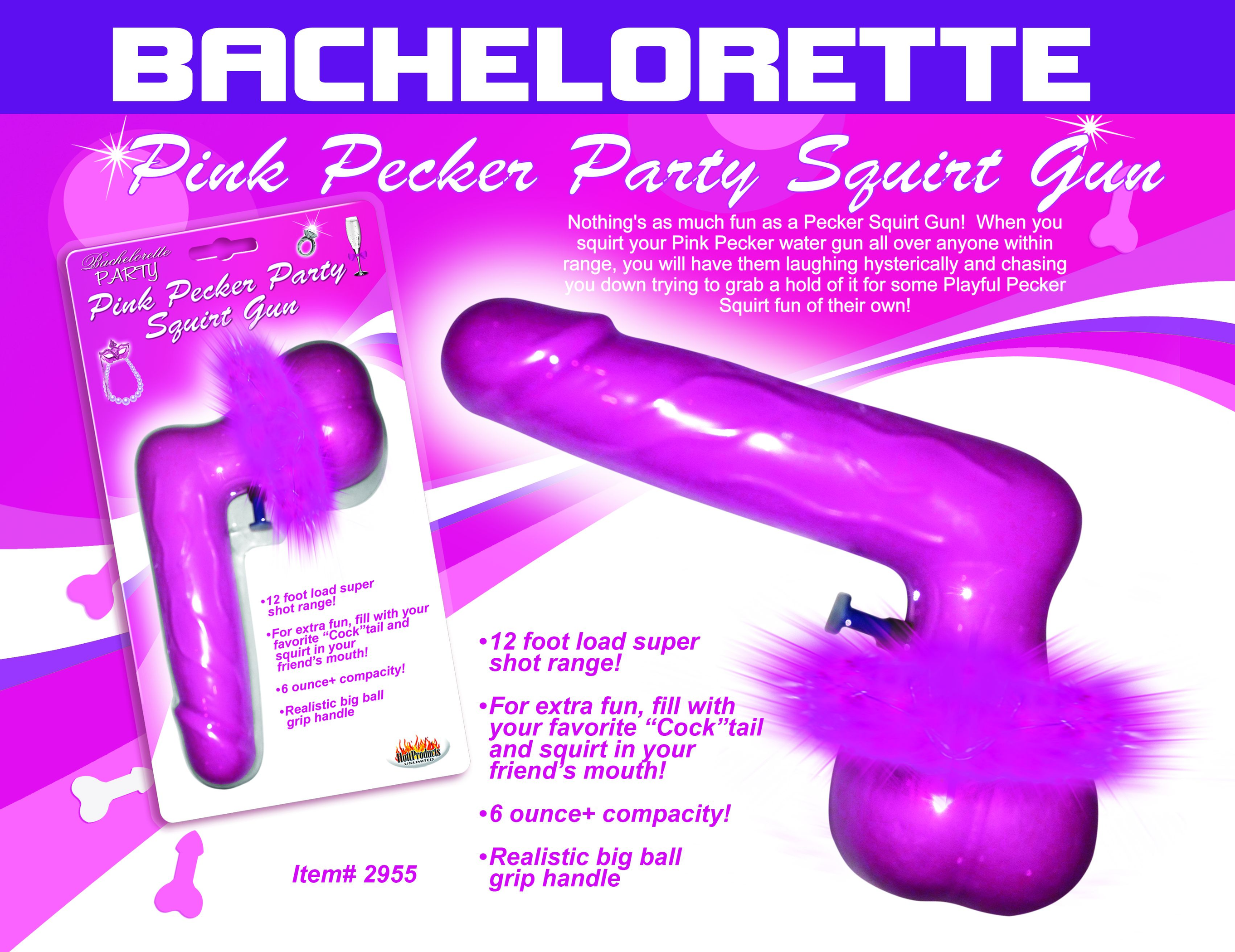 Explore PINK PECKER PARTY SQUIRT GUN