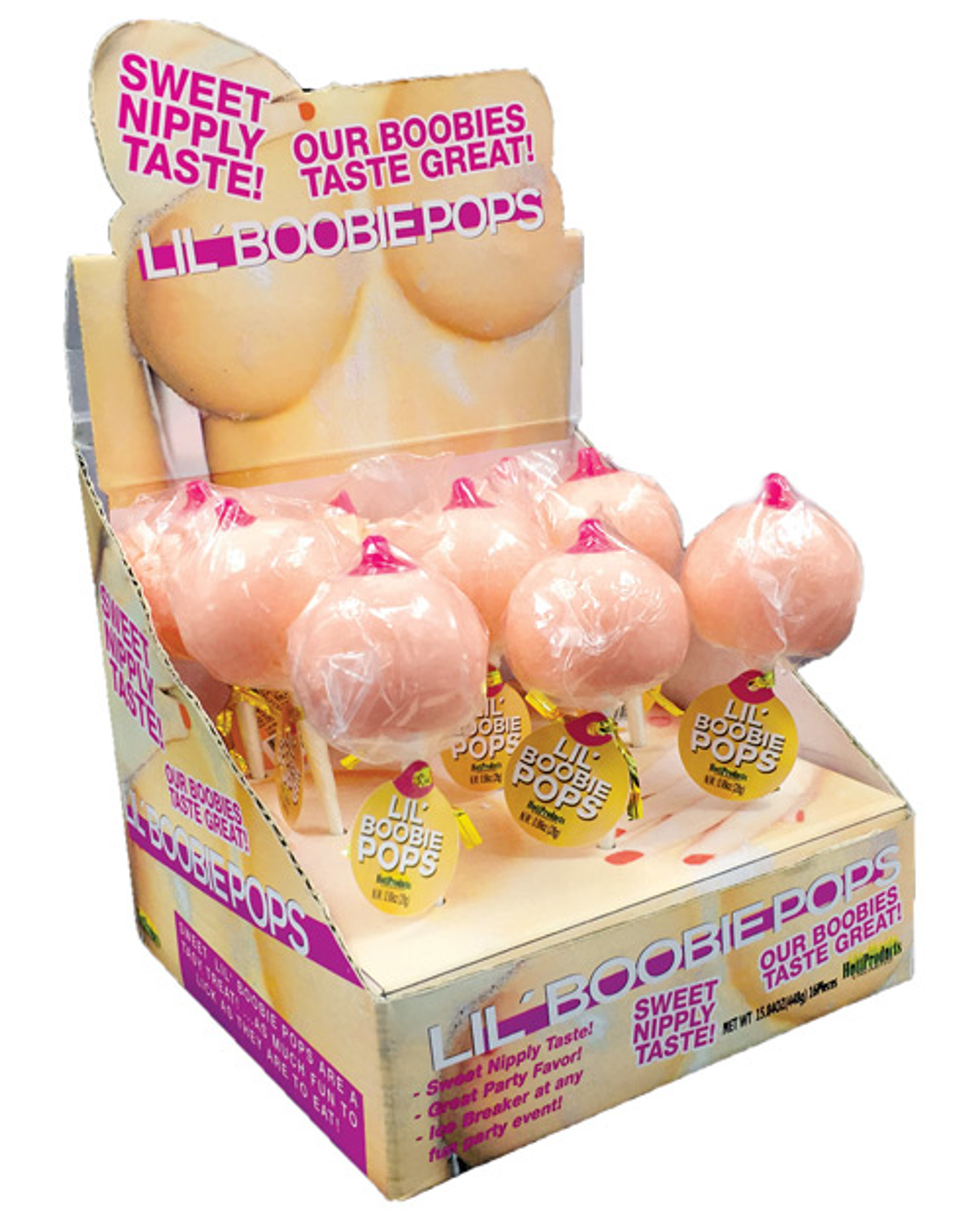 Lil Boobie Pops 9pc Display – Novelty Candy