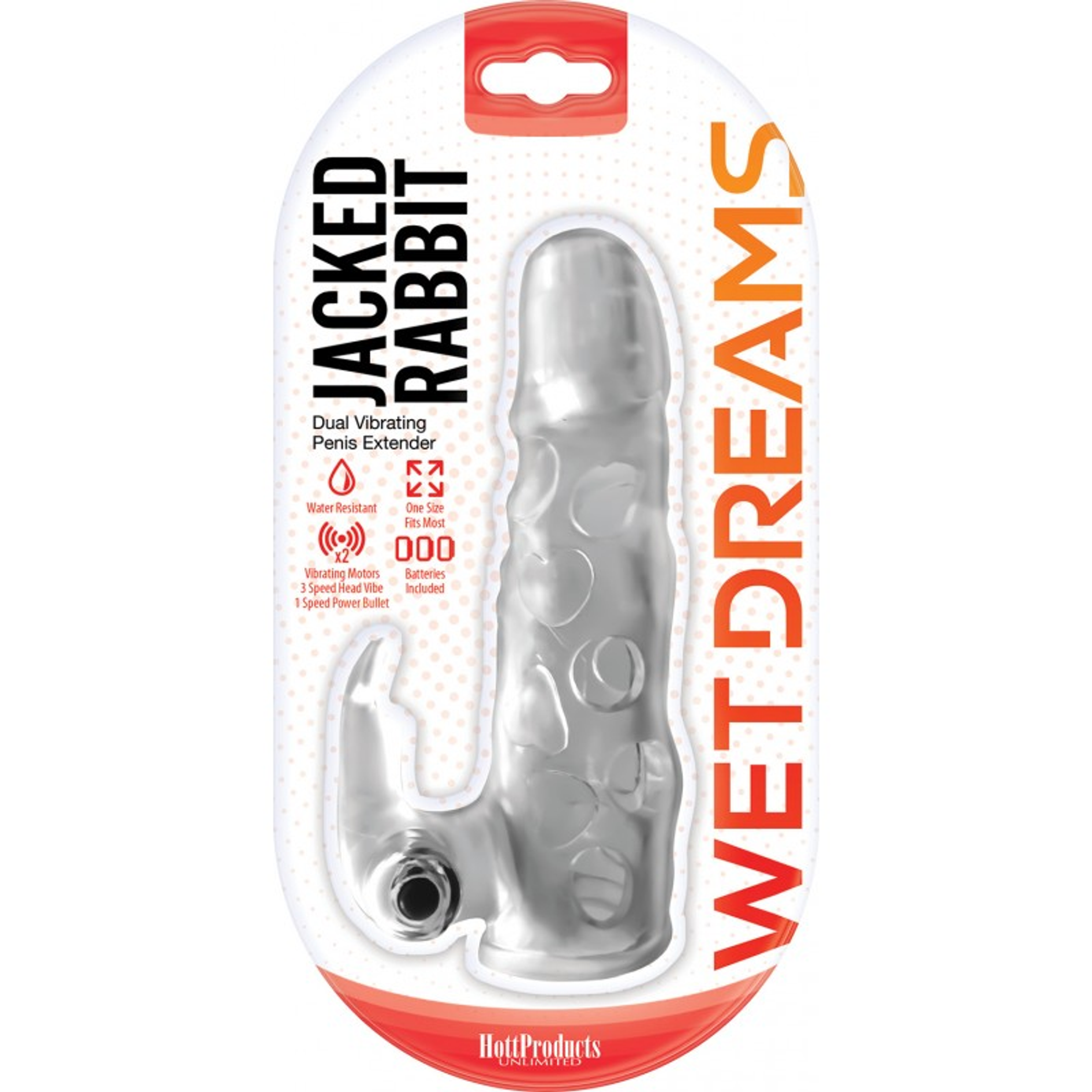 Wet Dreams Jacked Rabbit Extension Sleeve – With Power Bullet