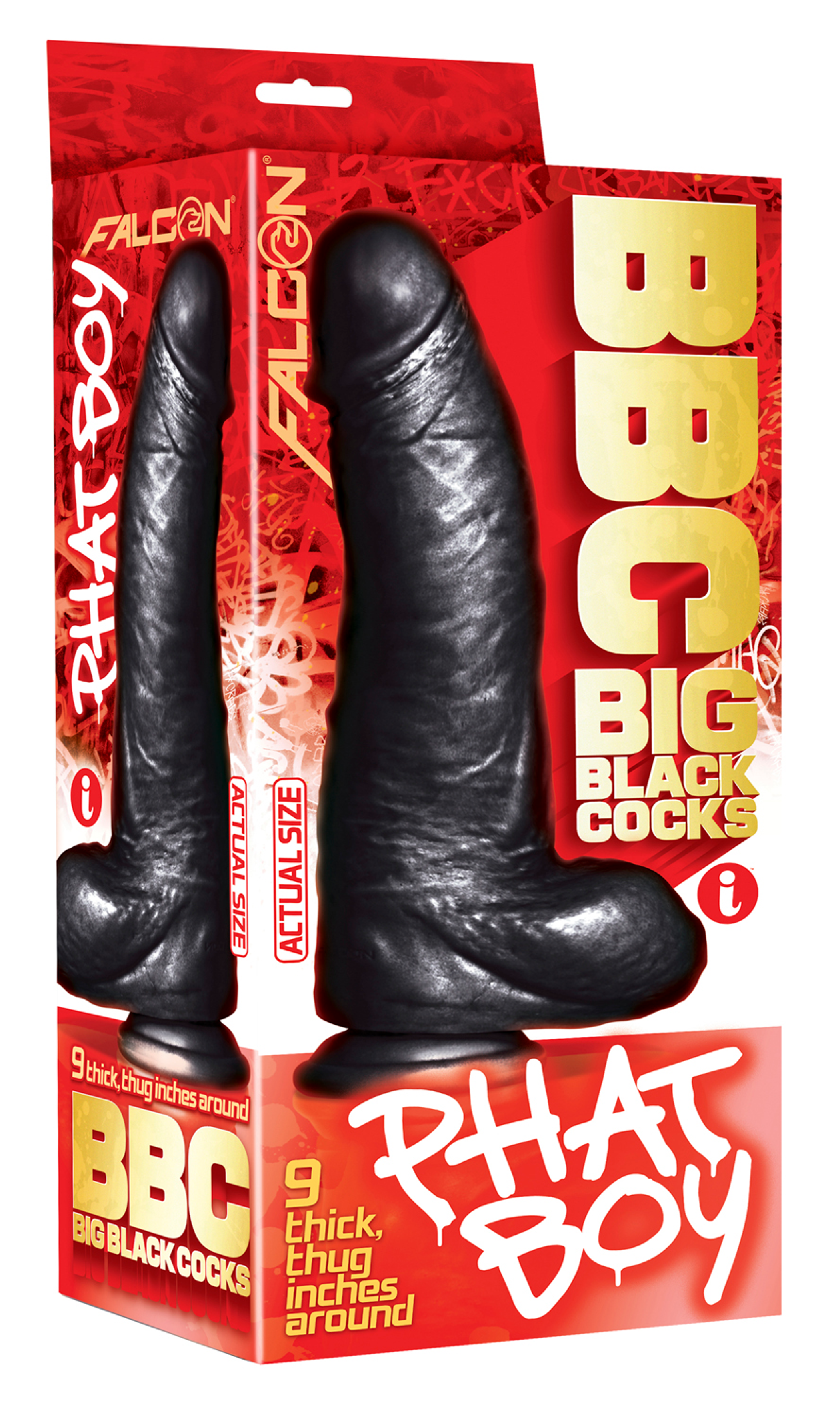 Phat Boy 10-Inch Realistic Dildo — Chocolate