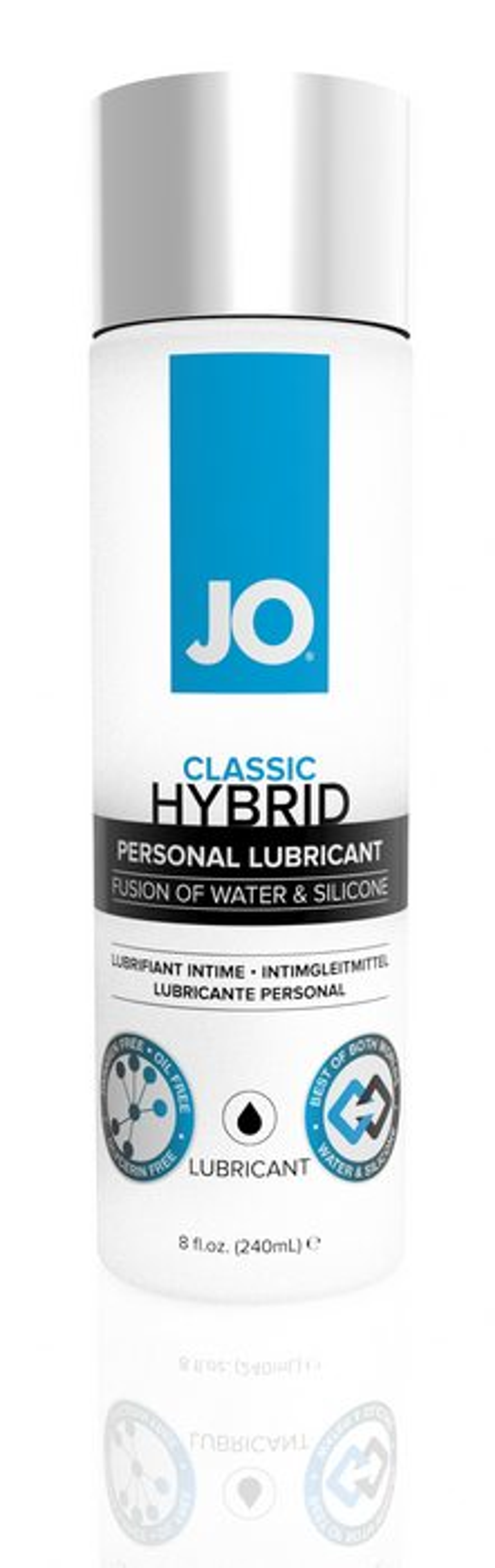 System JO Hybrid 8 oz Lubricant | Silky Long-Lasting Glide
