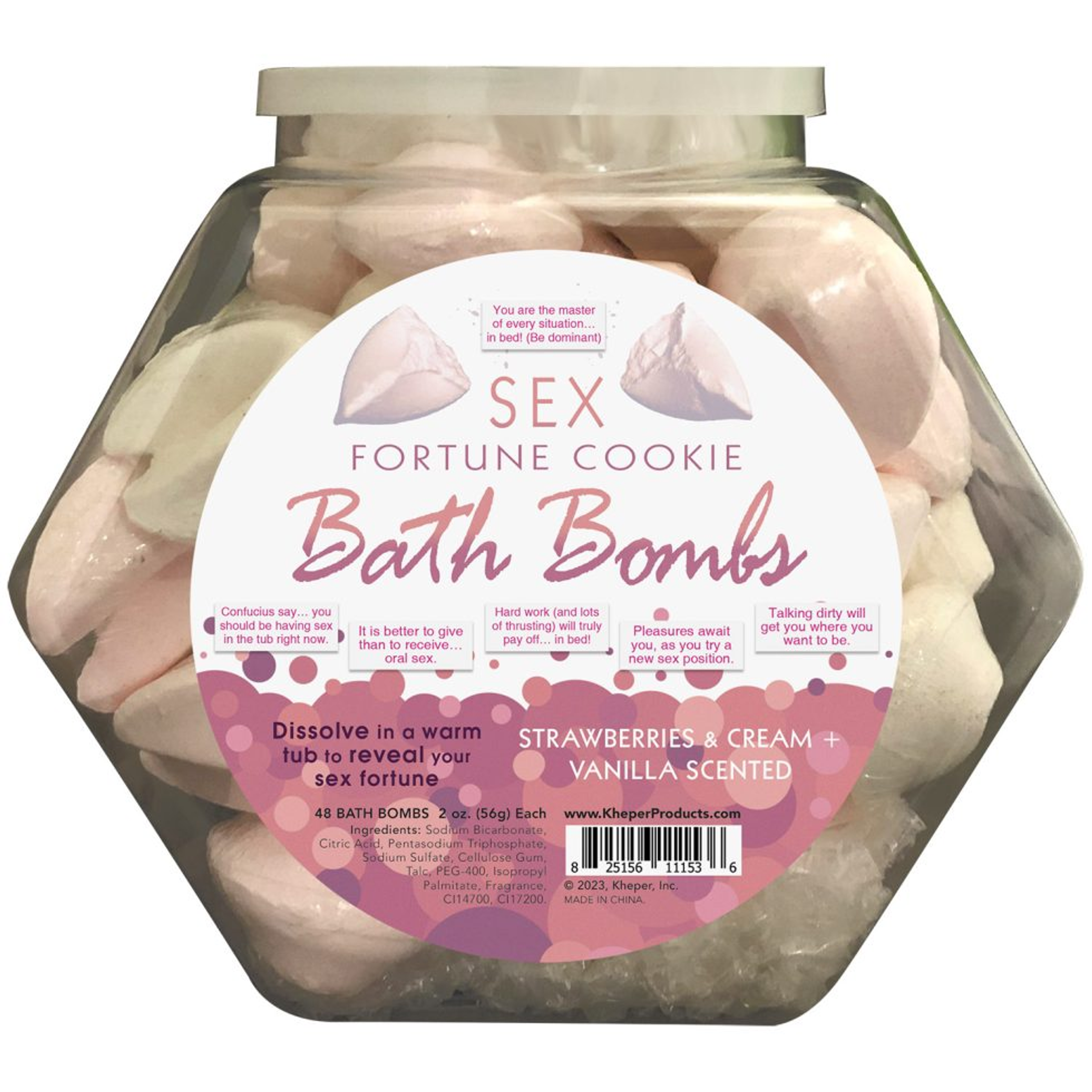 Naughty Fortune Cookie Bath Bombs Fishbowl Display