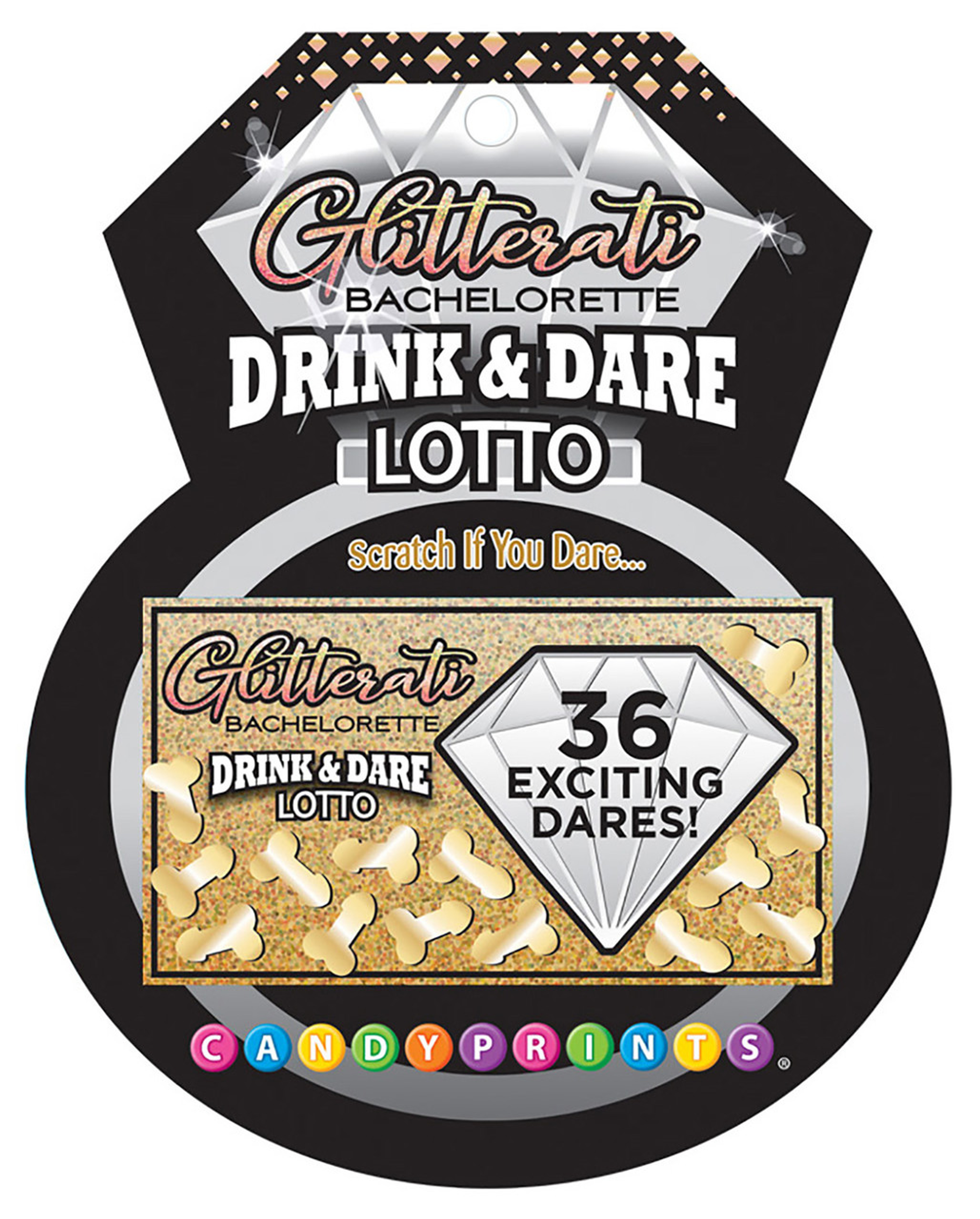 Glitterati Drink & Dare Lotto Cards – Party Scratch Game