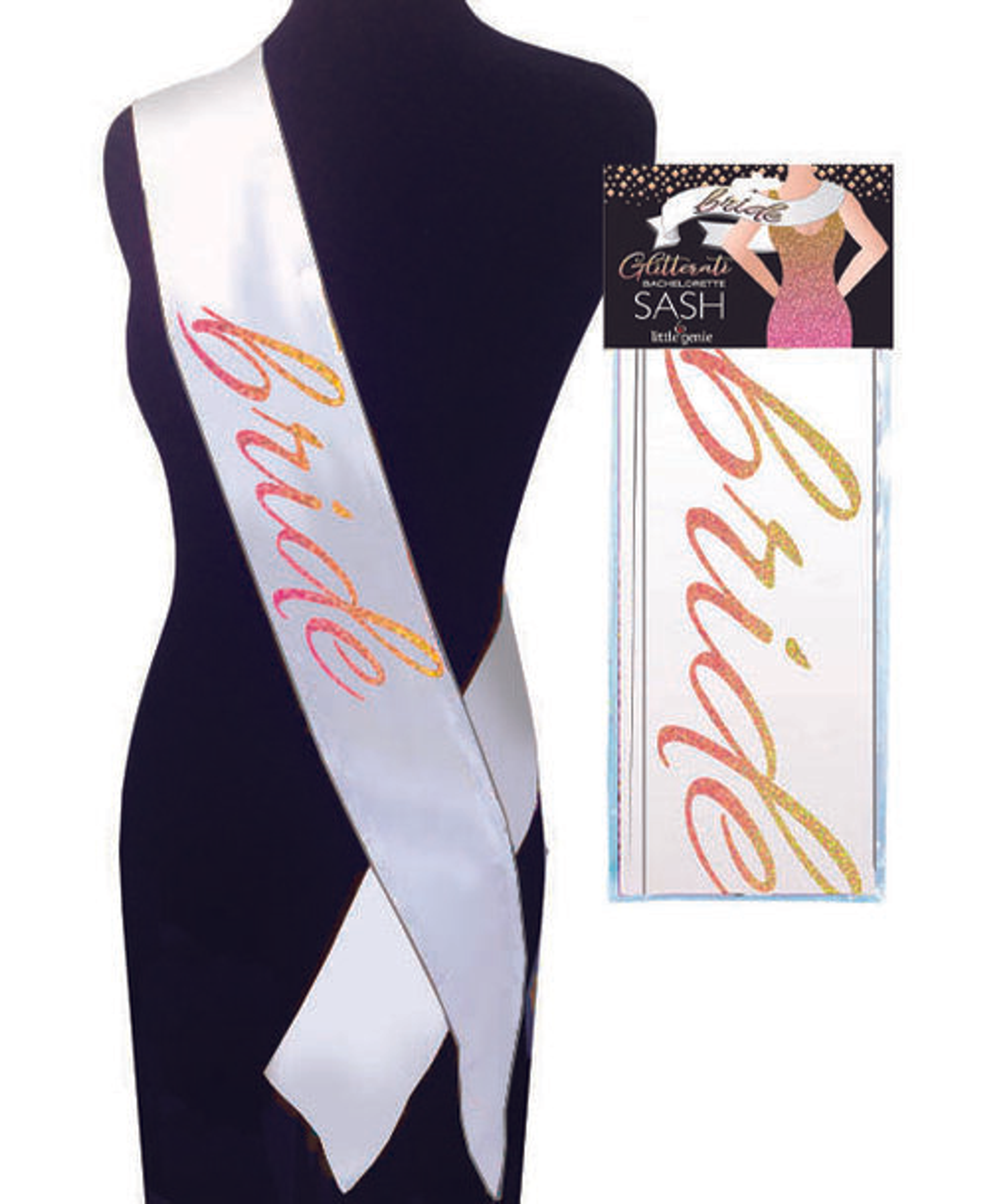 Glitterati Bride Sash – Sparkly Bachelorette Party Accessory