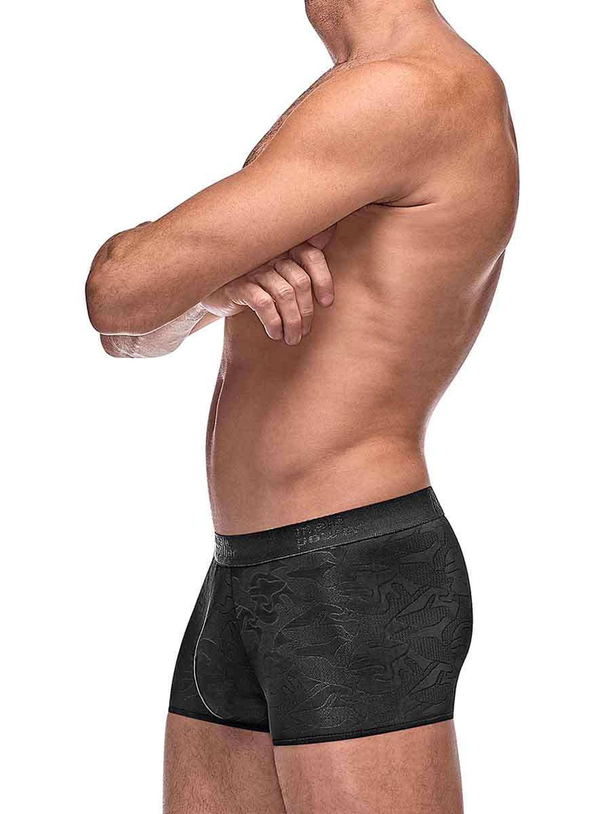 Male Power Impressions Sheer Lounge Short | Black XL