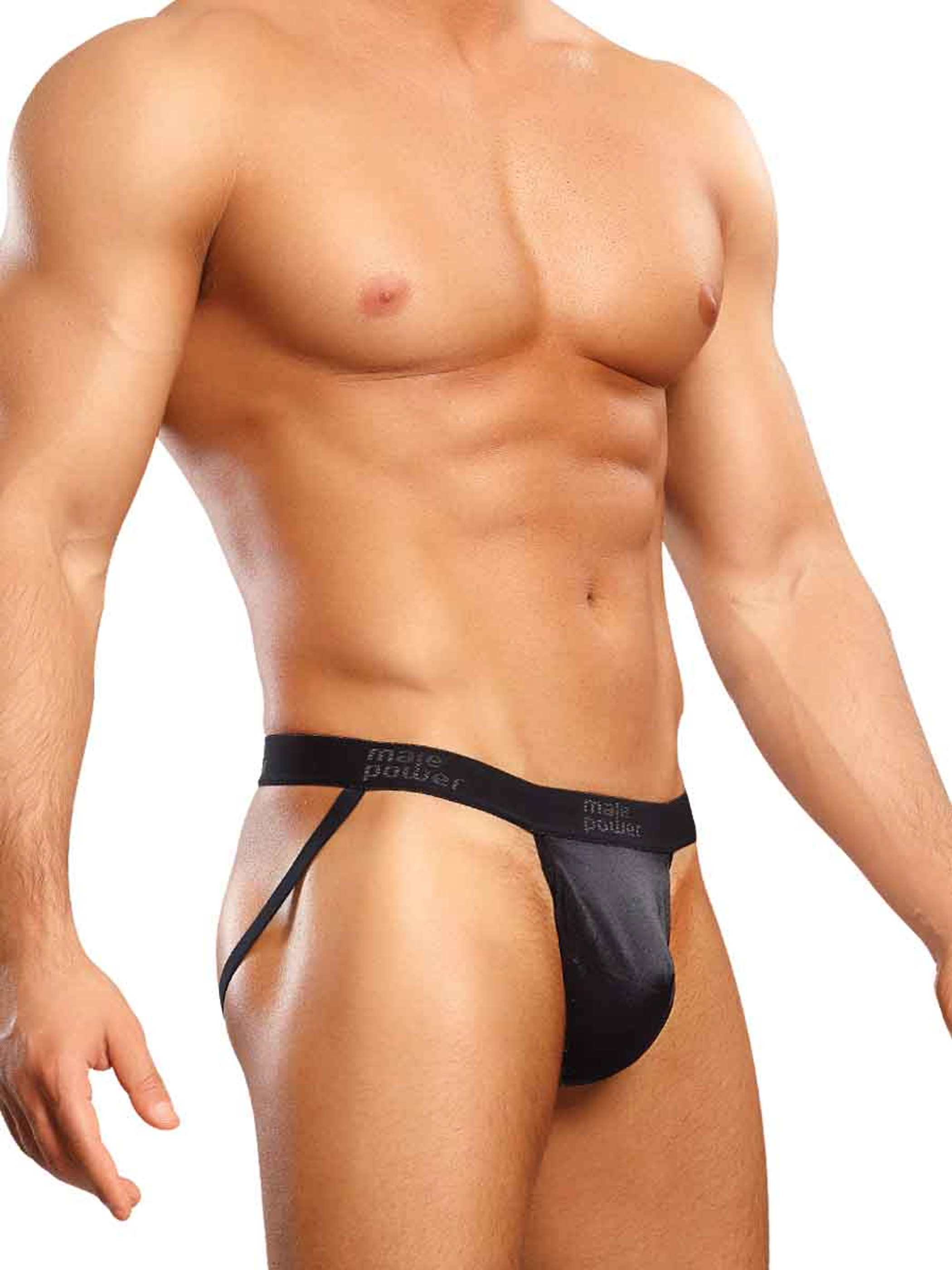 Satin Lycra Jockstrap Black Small/Medium