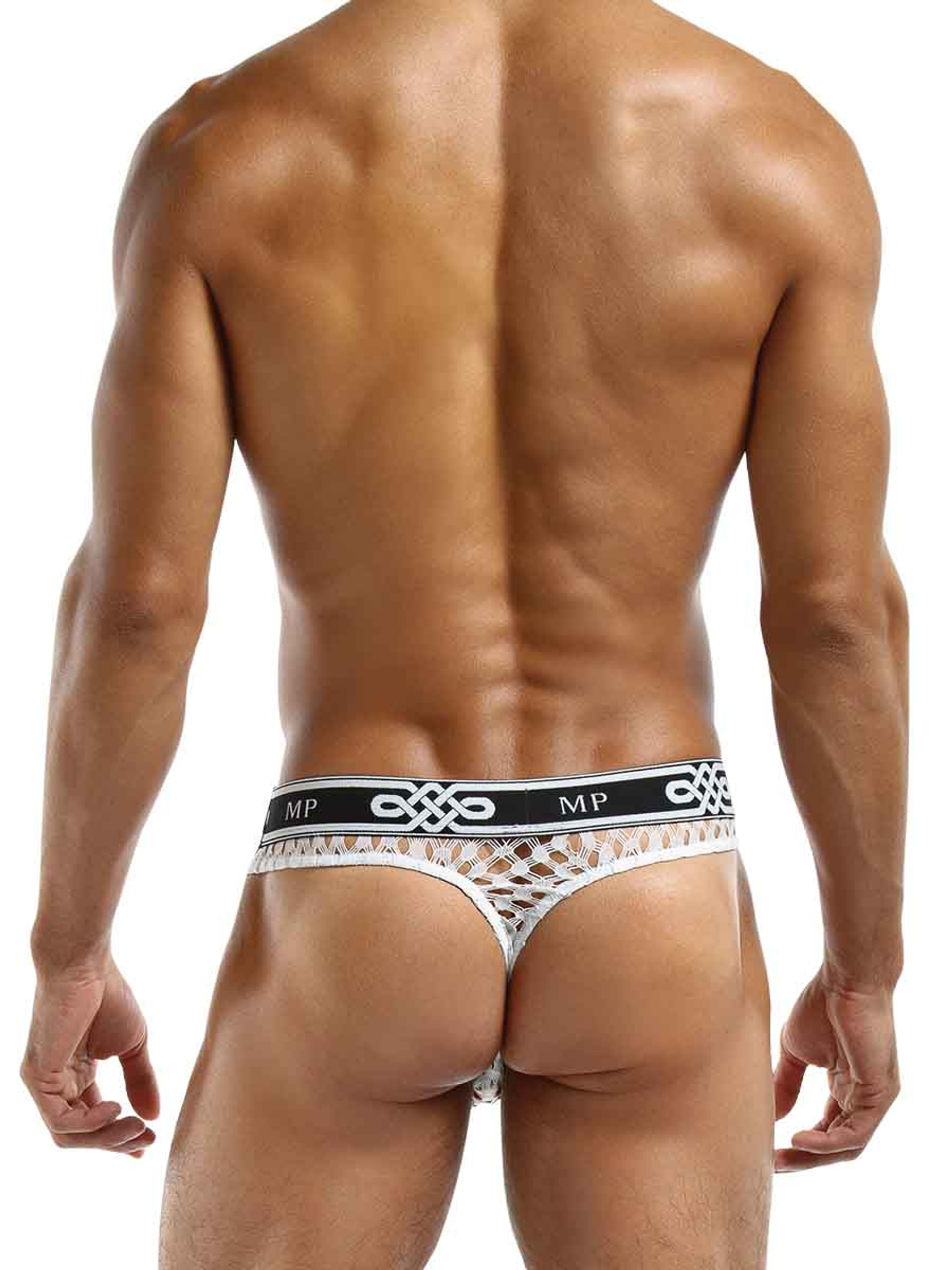 Peep Show Lo Rise Thong White