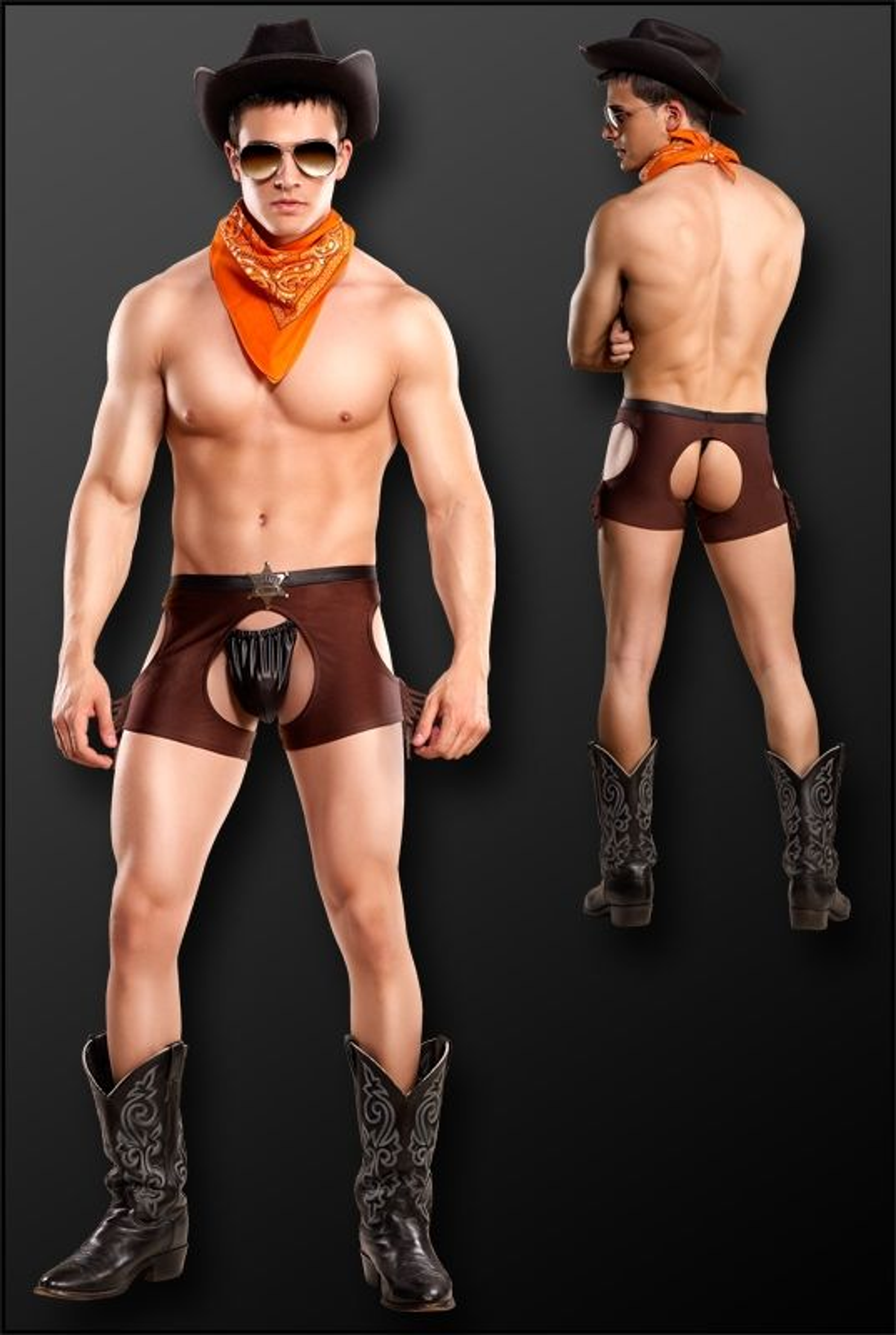 Cocky Cowboy Costume - Men's Roleplay Set S/M