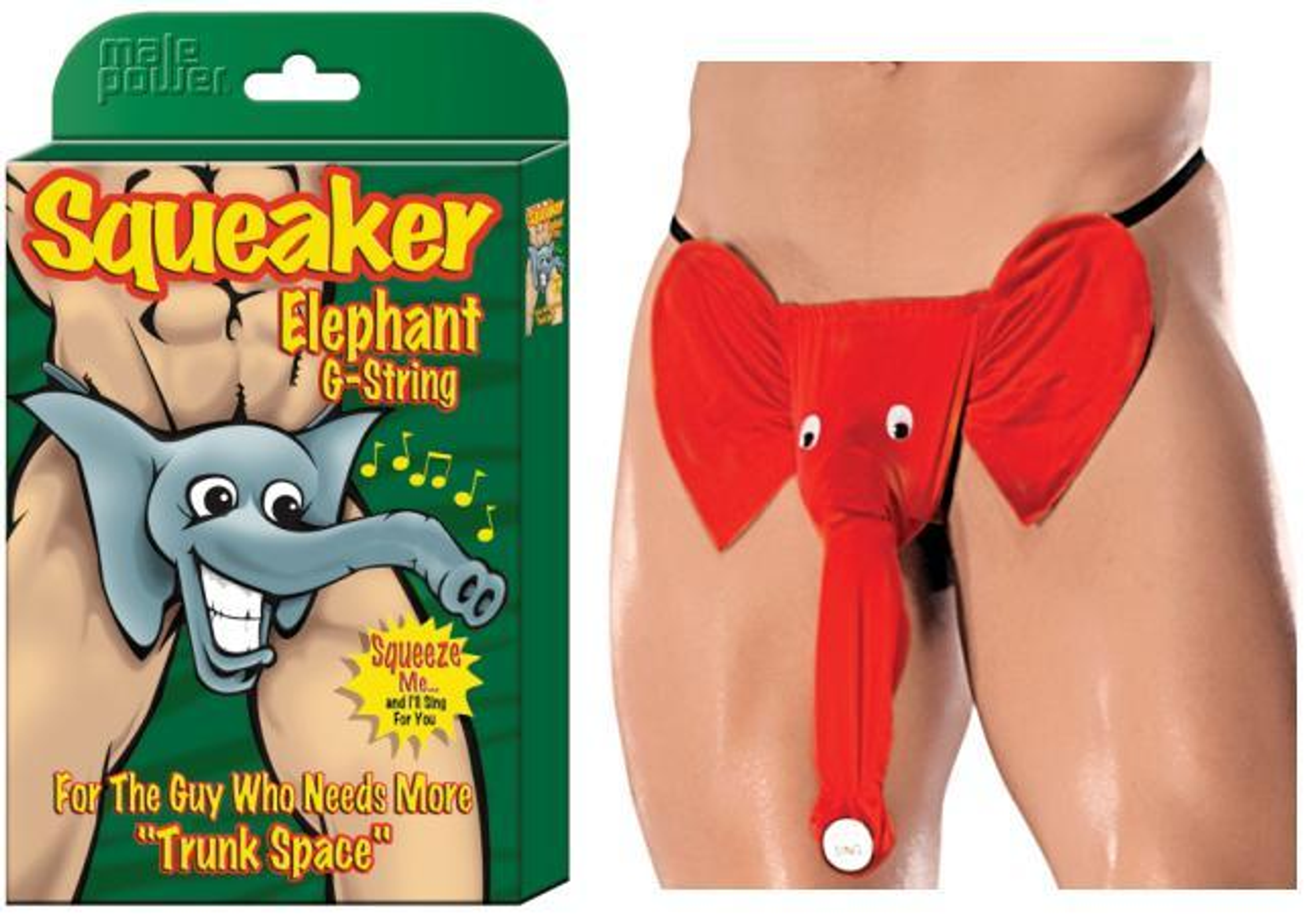 Male Power Squeaker Elephant G-String | Gag Gift