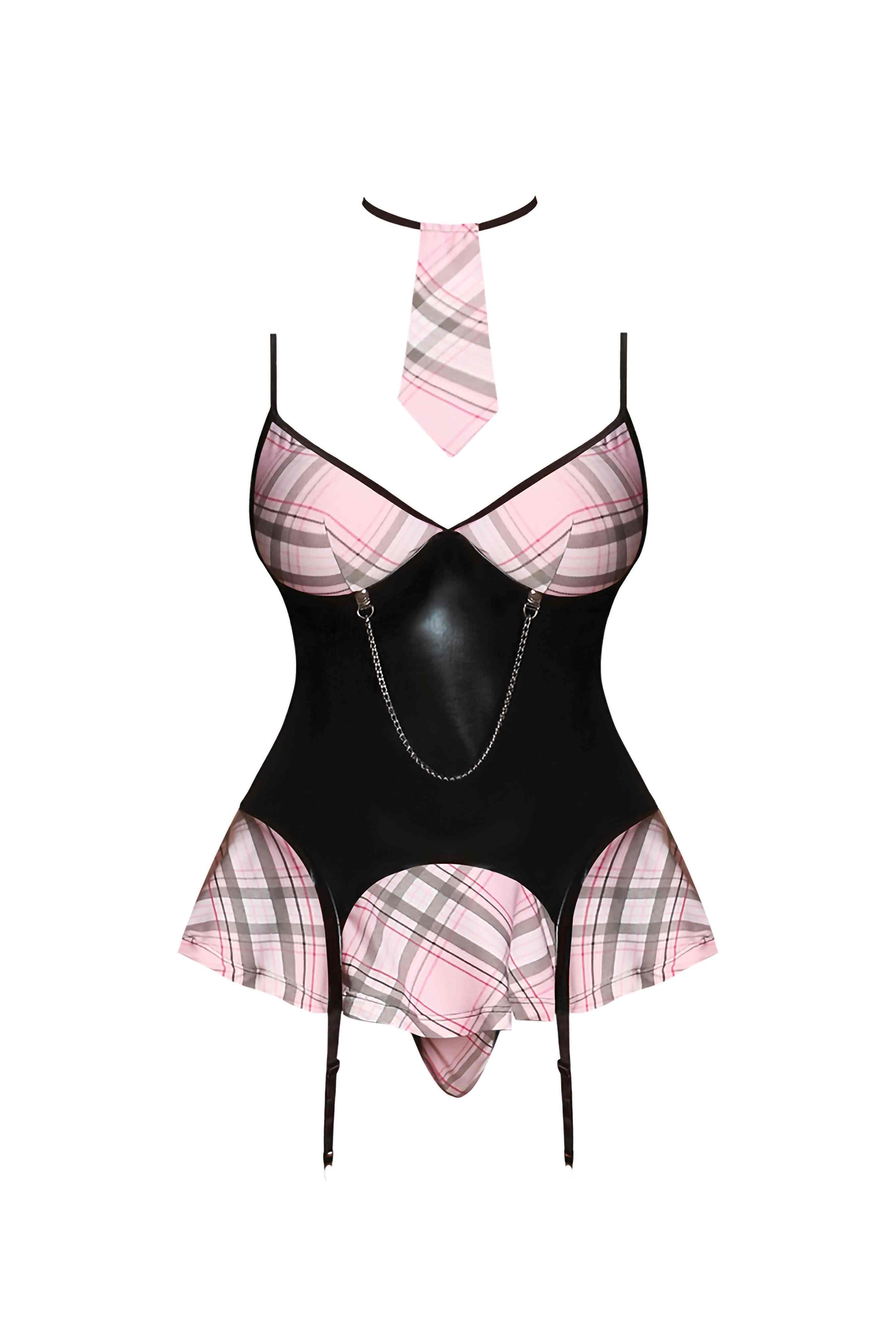 Flirty Freshman Pink Plaid L/XL – Schoolgirl Roleplay Set