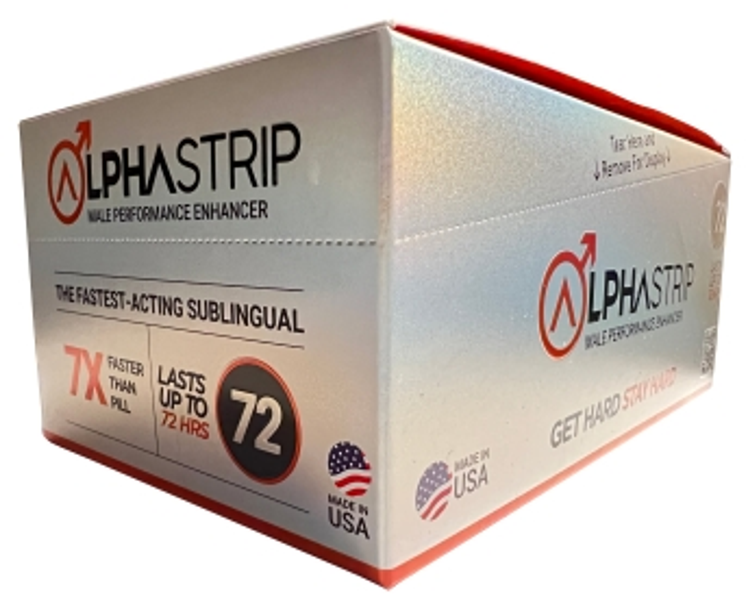 AlphaStrip 72 Sublingual Strips 24pc Display – Male Enhancement Counter Unit