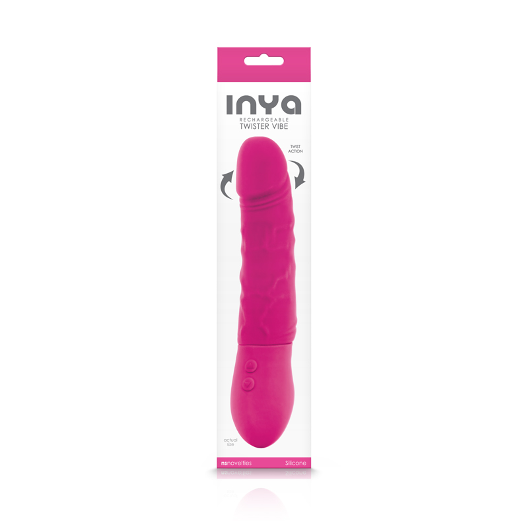INYA Twister Pink Vibrating Dildo | Rotating Pleasure Toy