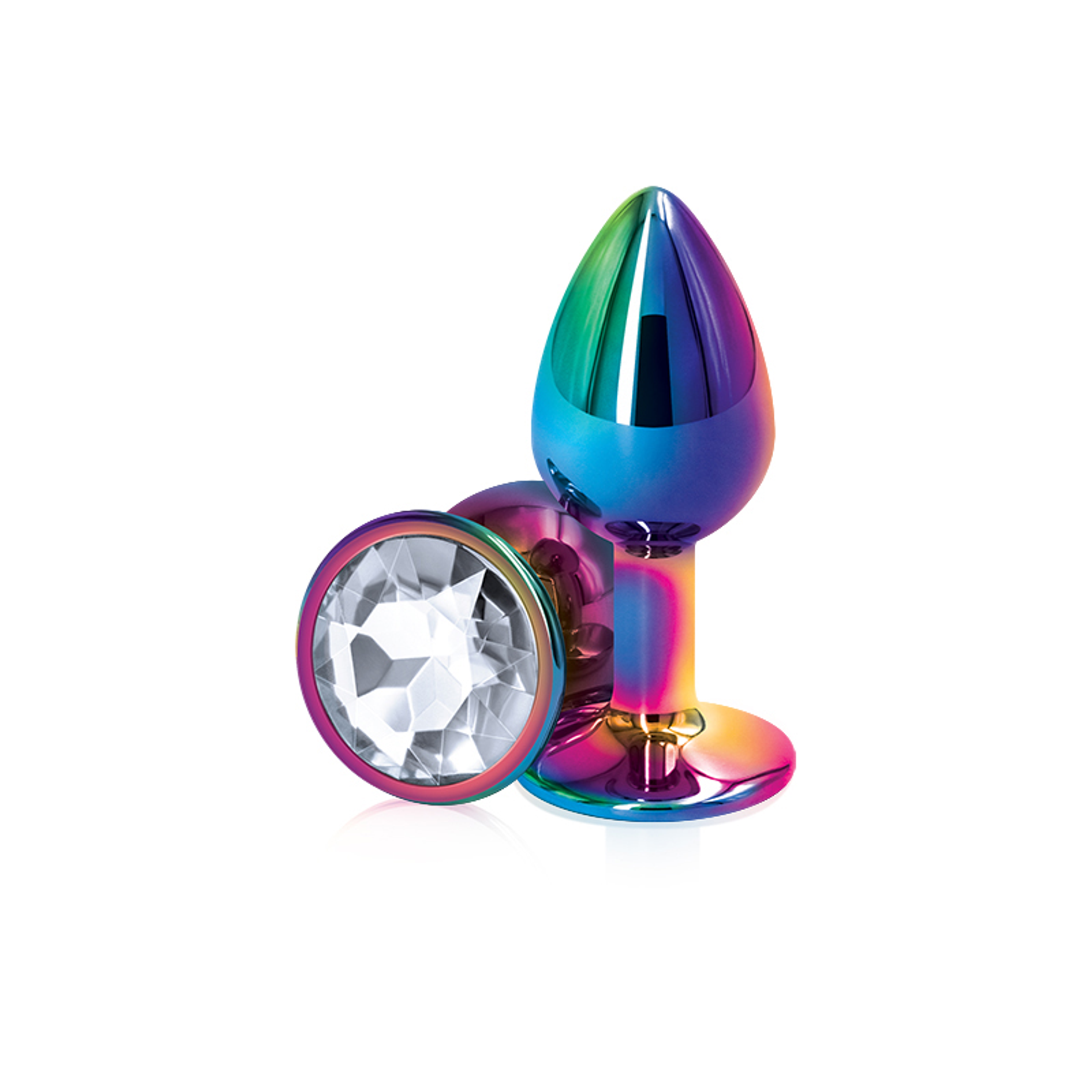 Rear Assets Multicolor Small Clear - Jeweled Beginner Plug