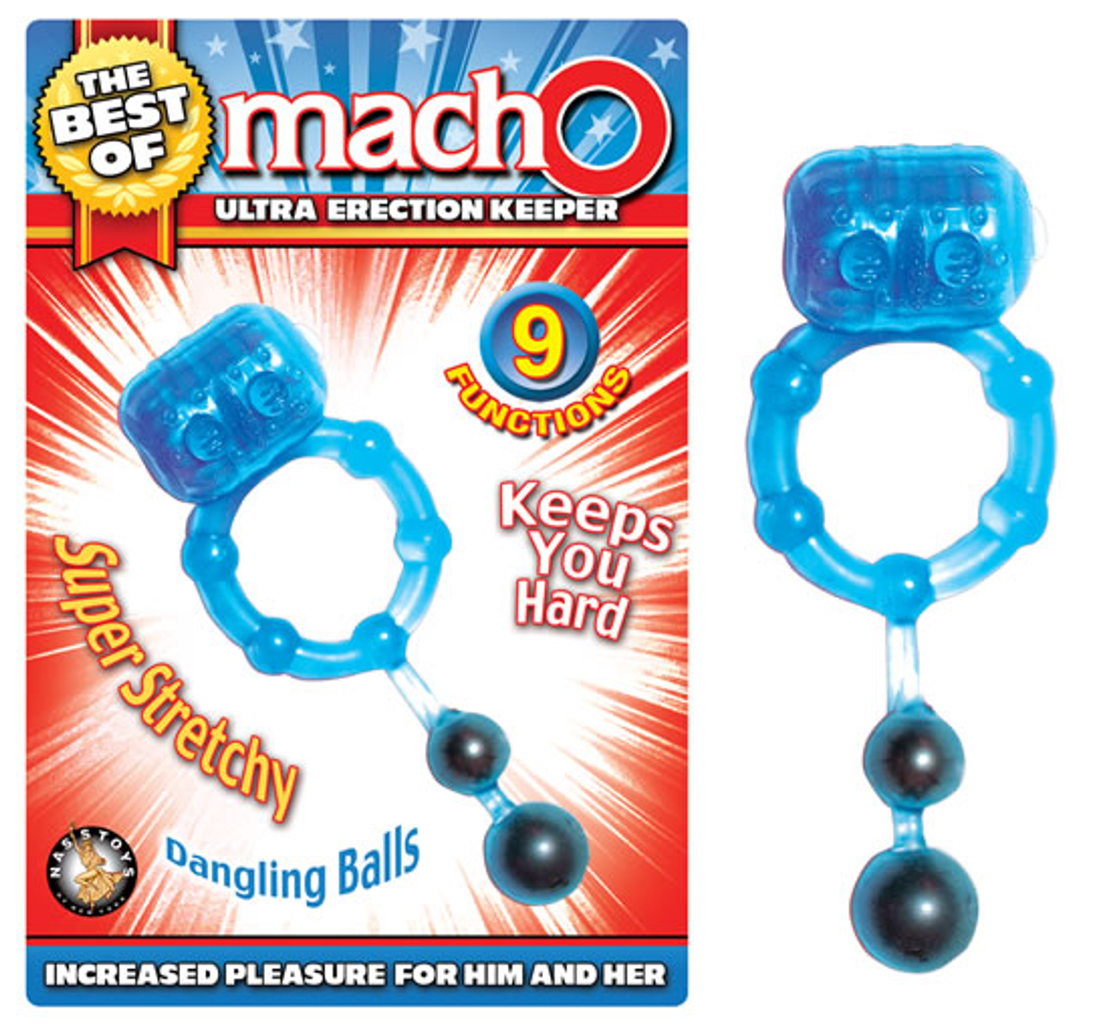 Macho Ultra Erection Keeper Cock Ring (Blue)