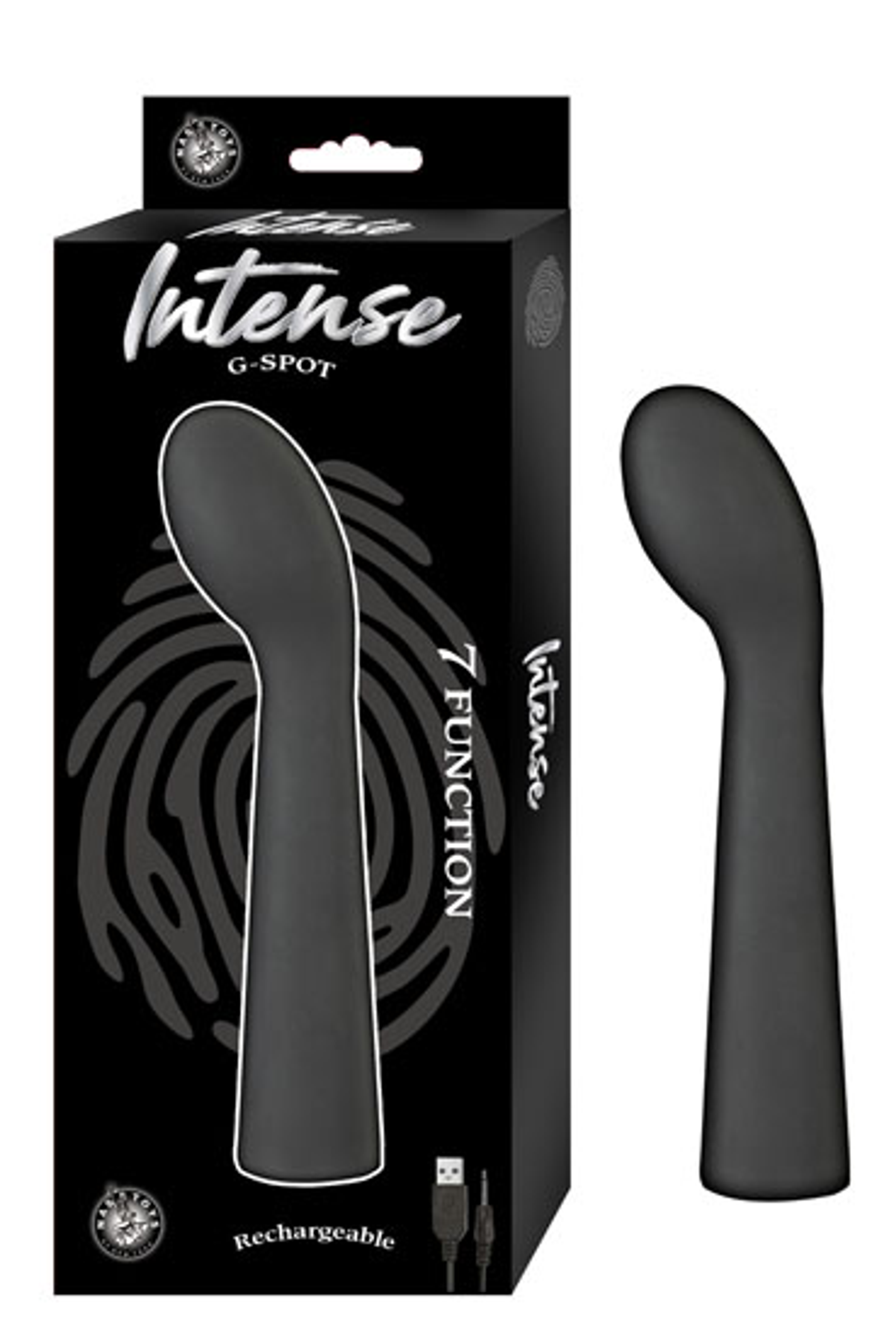 Intense G-Spot Black Curved Vibrator