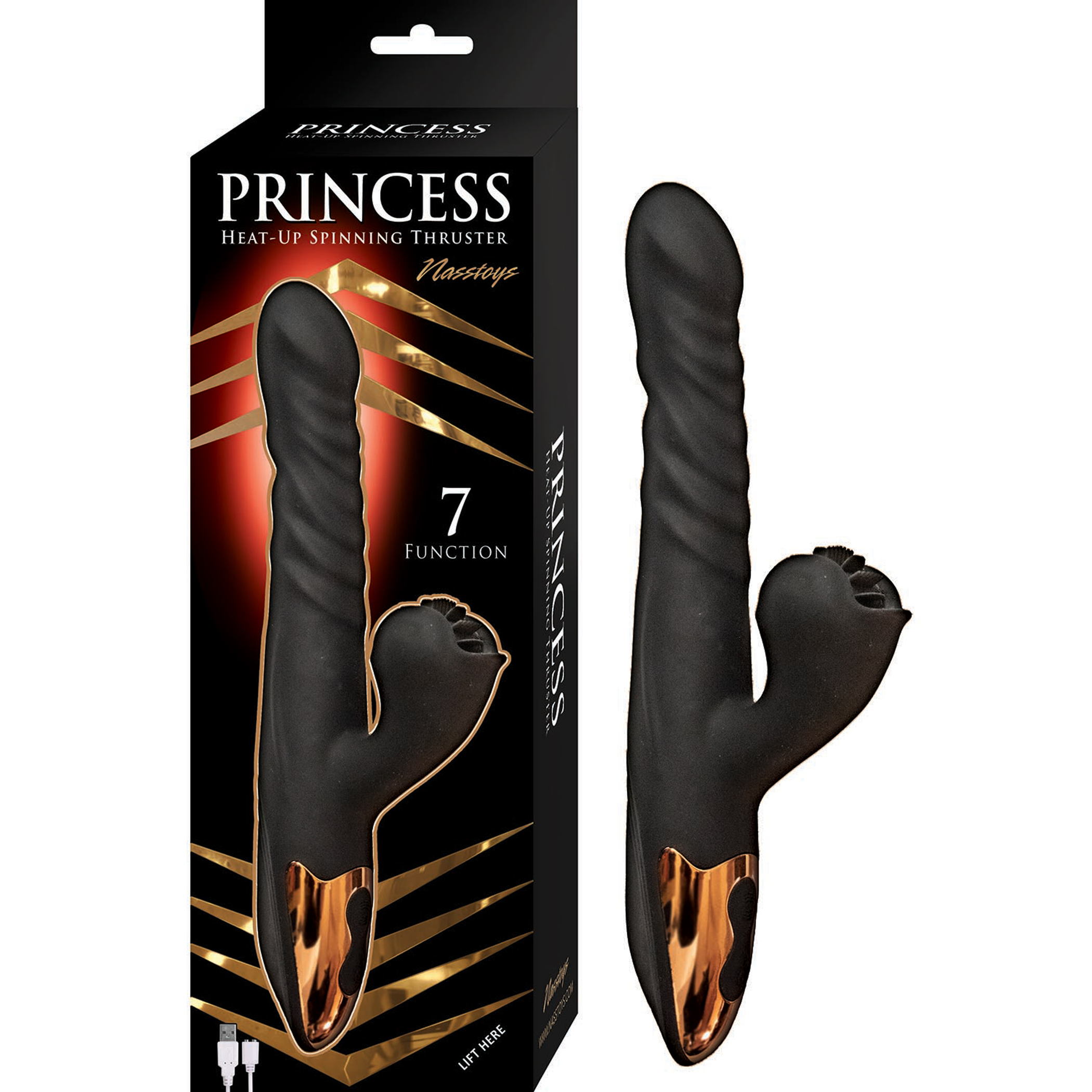 Princess Heat-Up Spinning Thruster Black | Rechargeable