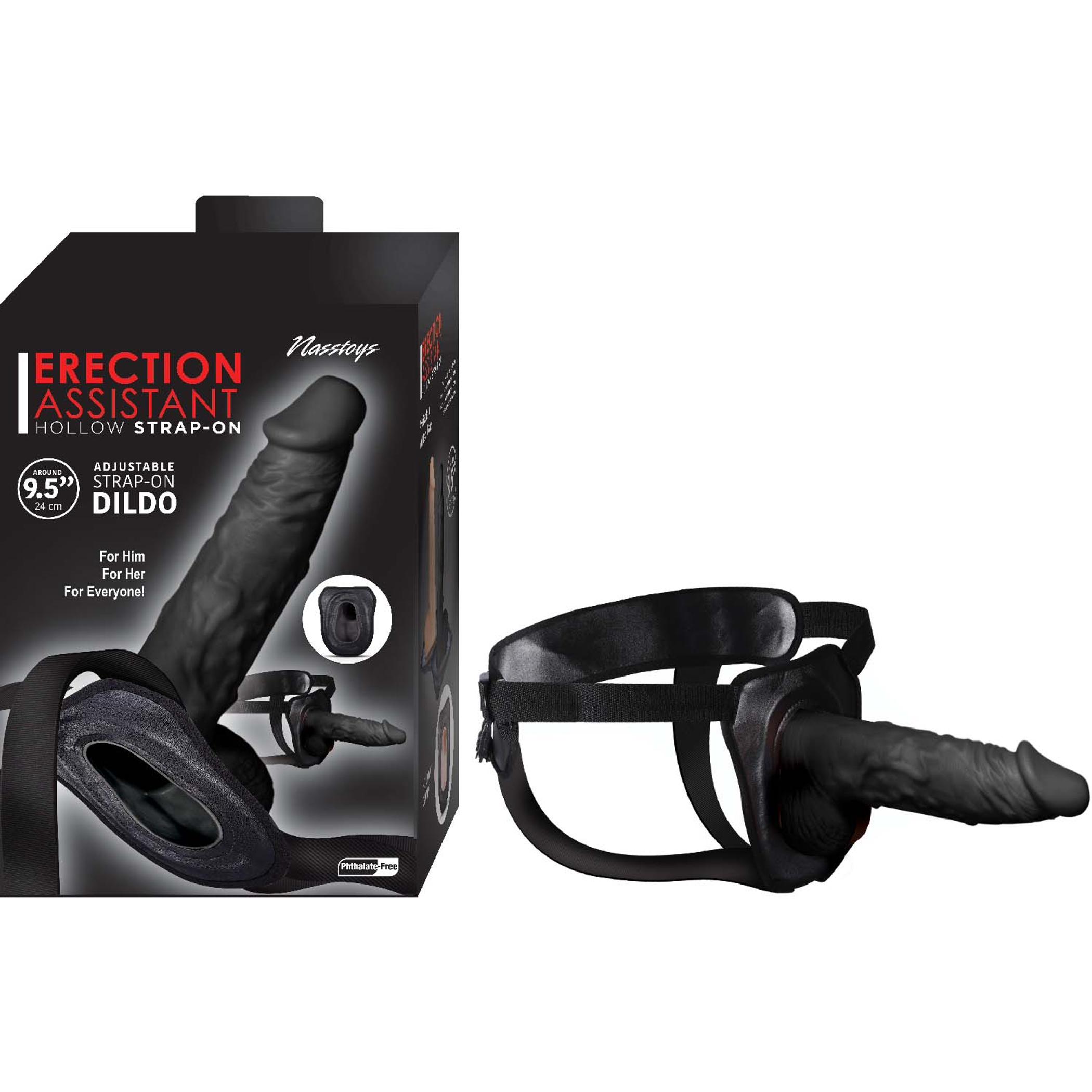 Erection Assistant Hollow Strap-On 9.5 (Black)