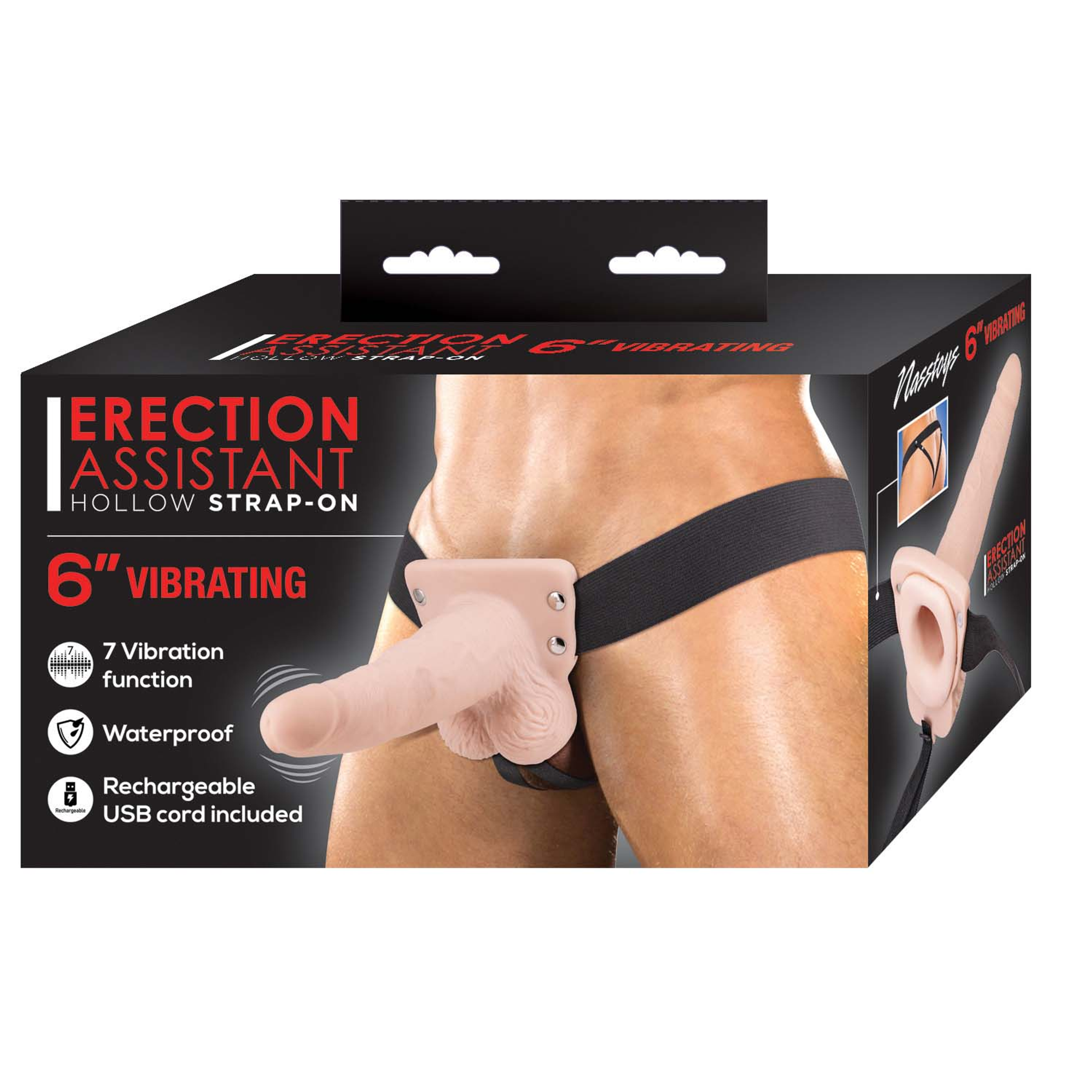 Nasstoys Hollow Vibrating Erection Assistant, White